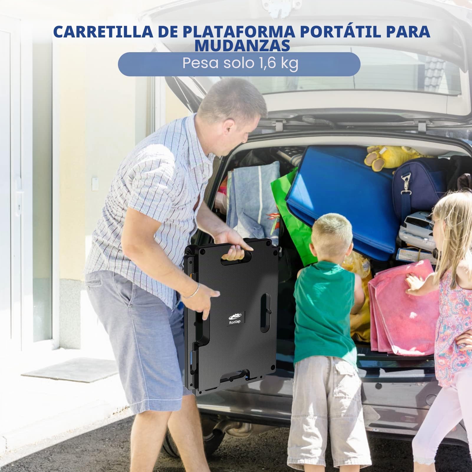 Ronlap Muebles móviles para Muebles, mudanzas de Muebles con Ruedas, Rodillos móviles portátiles para Muebles Pesados, pequeñas y Planas con 8 Cuerdas, Capacidad de 800 KG, Paquete de 4, Negro