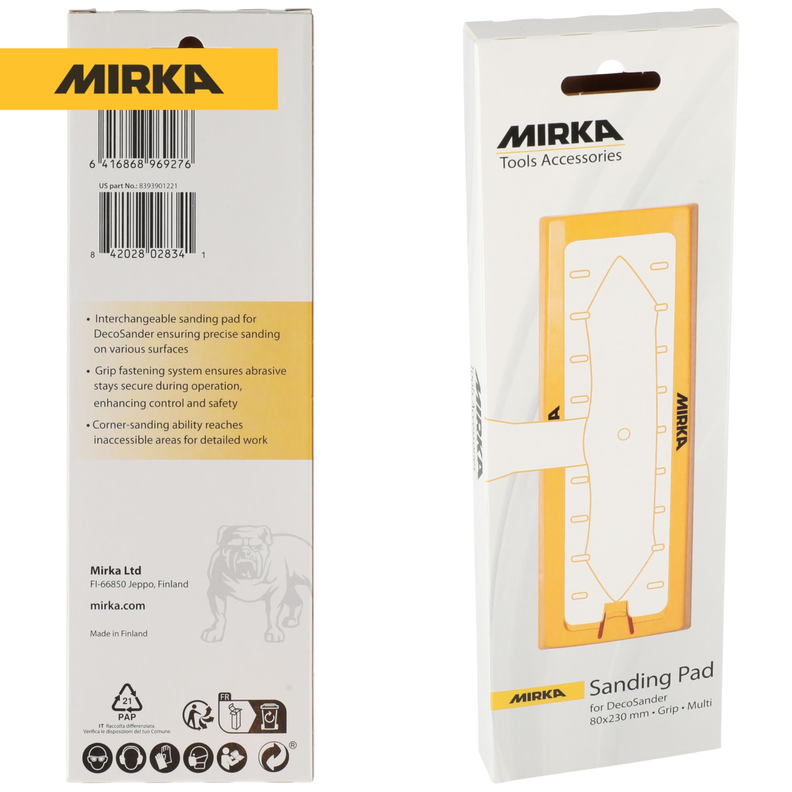 Mirka platorello abrasivo 80x230 mm a strappo per DecoSander