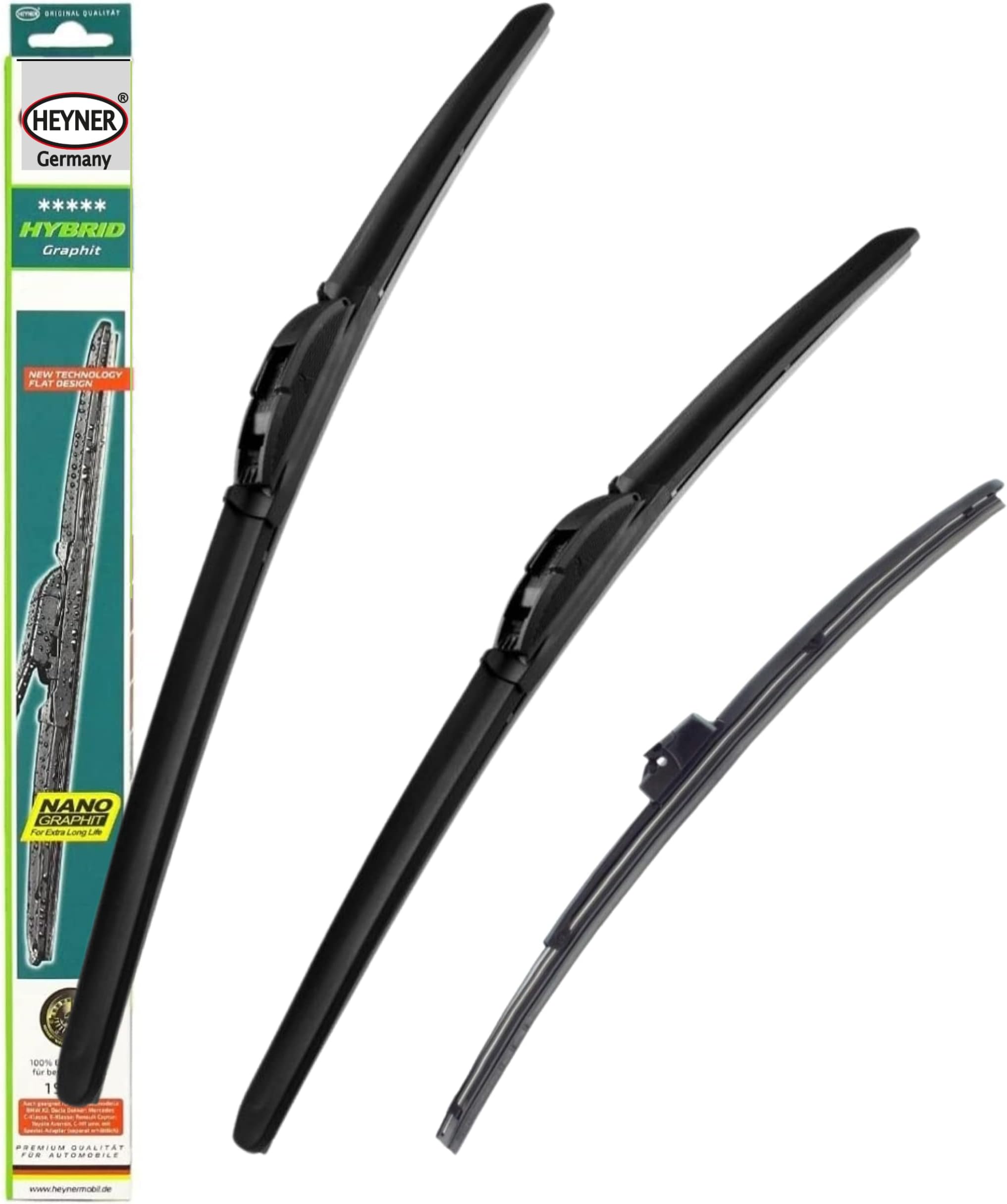 Heyner Fits: Hyundai i30 2012-2016 Hybrid Wiper Blades Front Rear HH2614H13X