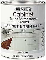 Vista 4 de Rust-Oleum 372012 Transformations Basics - Pintura para gabinetes y molduras, cuarto de galón, color negro