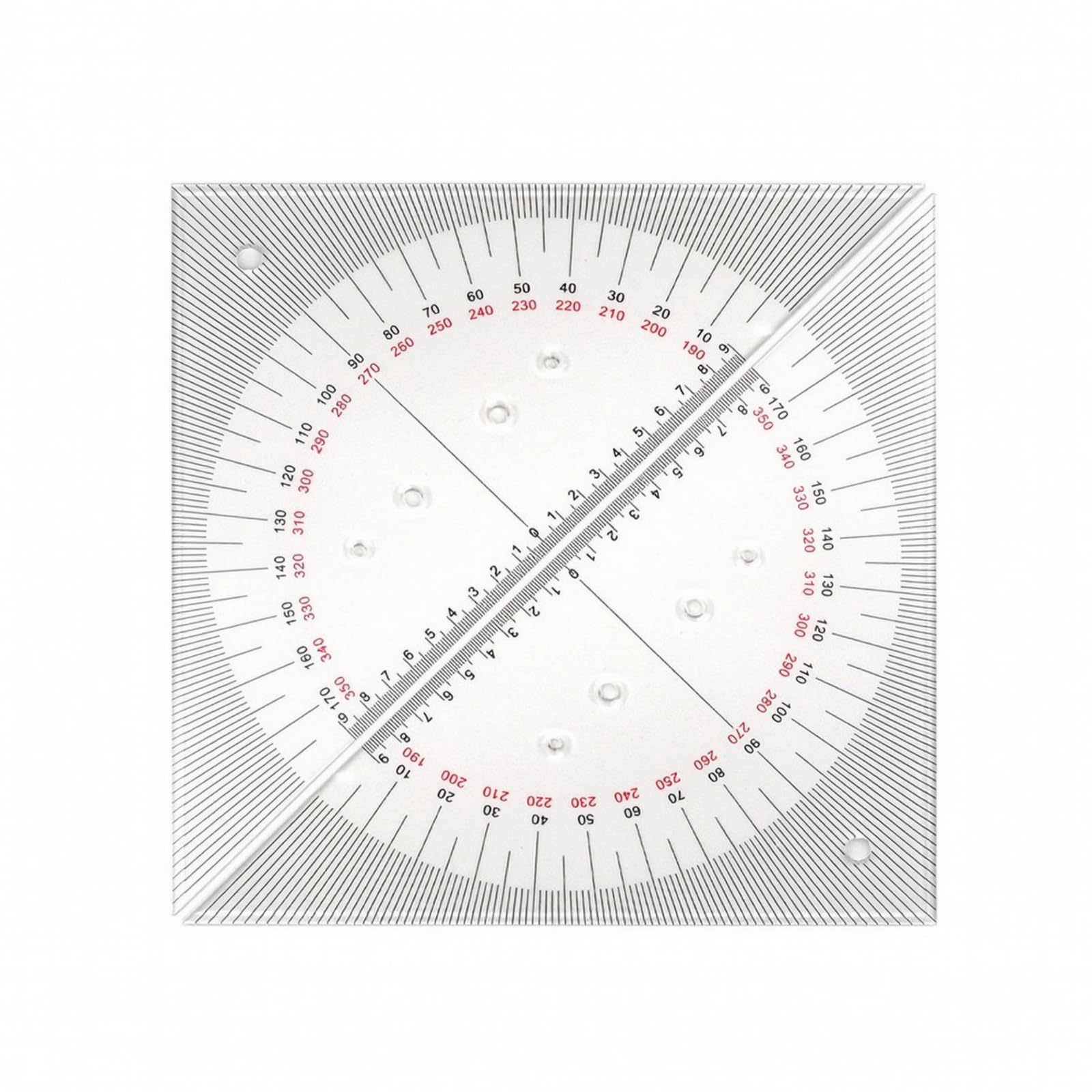 2 Stück Nautisches Dreieckslineal Transparent, Kursdreieck mit Winkelmesser, präzise, nautischer Winkelmesser, für Geometrieunterricht, Navigatoren