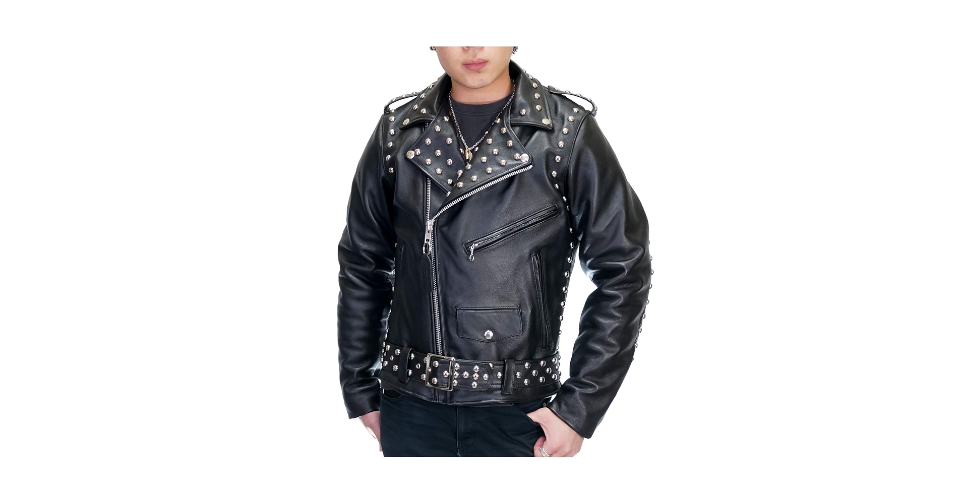 VANGUARD LEATHER ダブルライダースジャケット　レザー　スタッズ VANGUARD LEATHER ダブルライダースジャケット レザー スタッズ