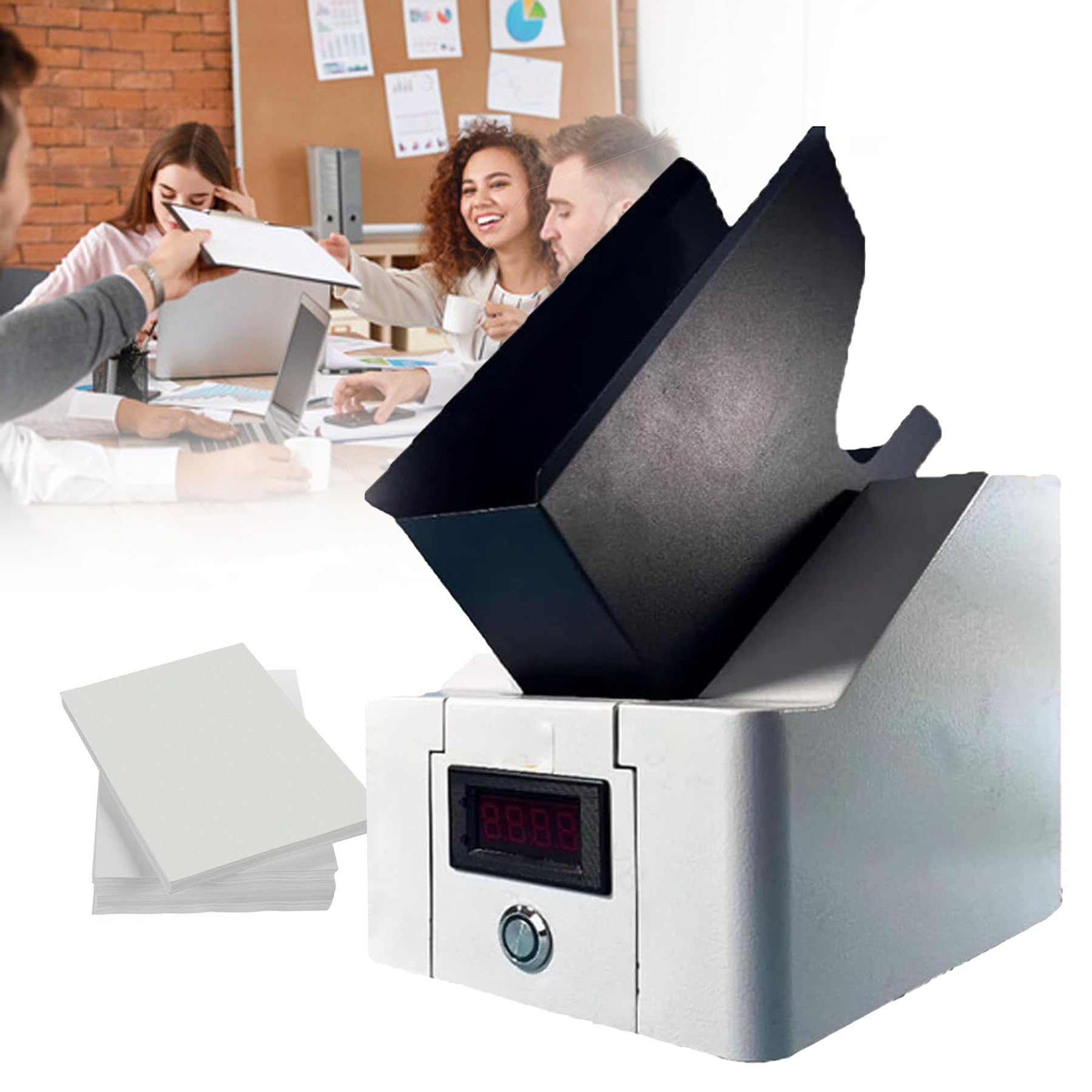 Automatyczna Utrząsarka Do Papieru, Automatyczny Sorter Papieru, Biurkowa Utrząsarka Do Papieru O Prędkości 18000 Obr./Min, Jednokomorowa 50/70 Mm Do Wyrównywania DoubleBlower
