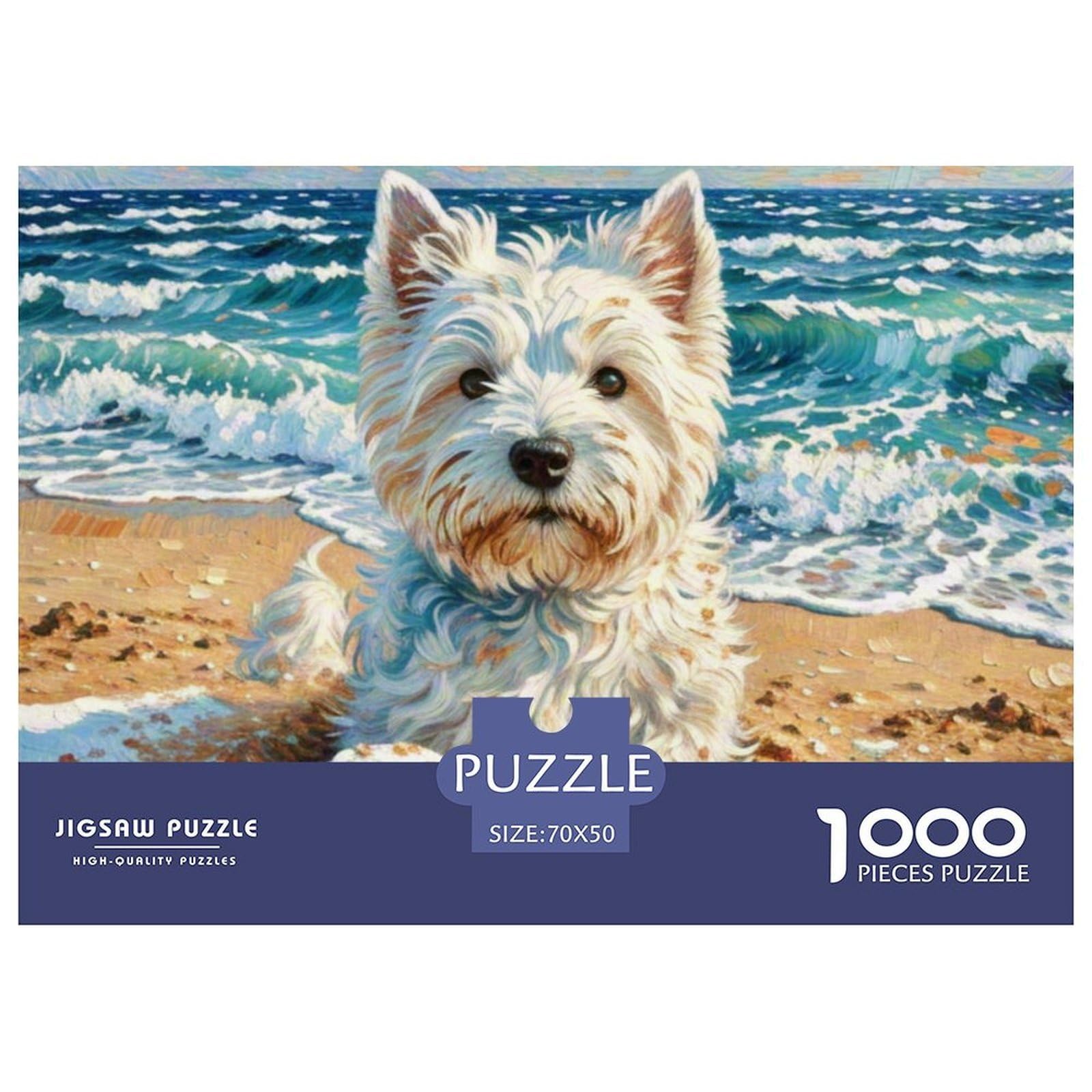 Westie 1000 Piece Jigsaw Puzzle Pet Dog for Age 12+ Educational Gift Memory Games Stress Relief 70x50cm/1000pcs