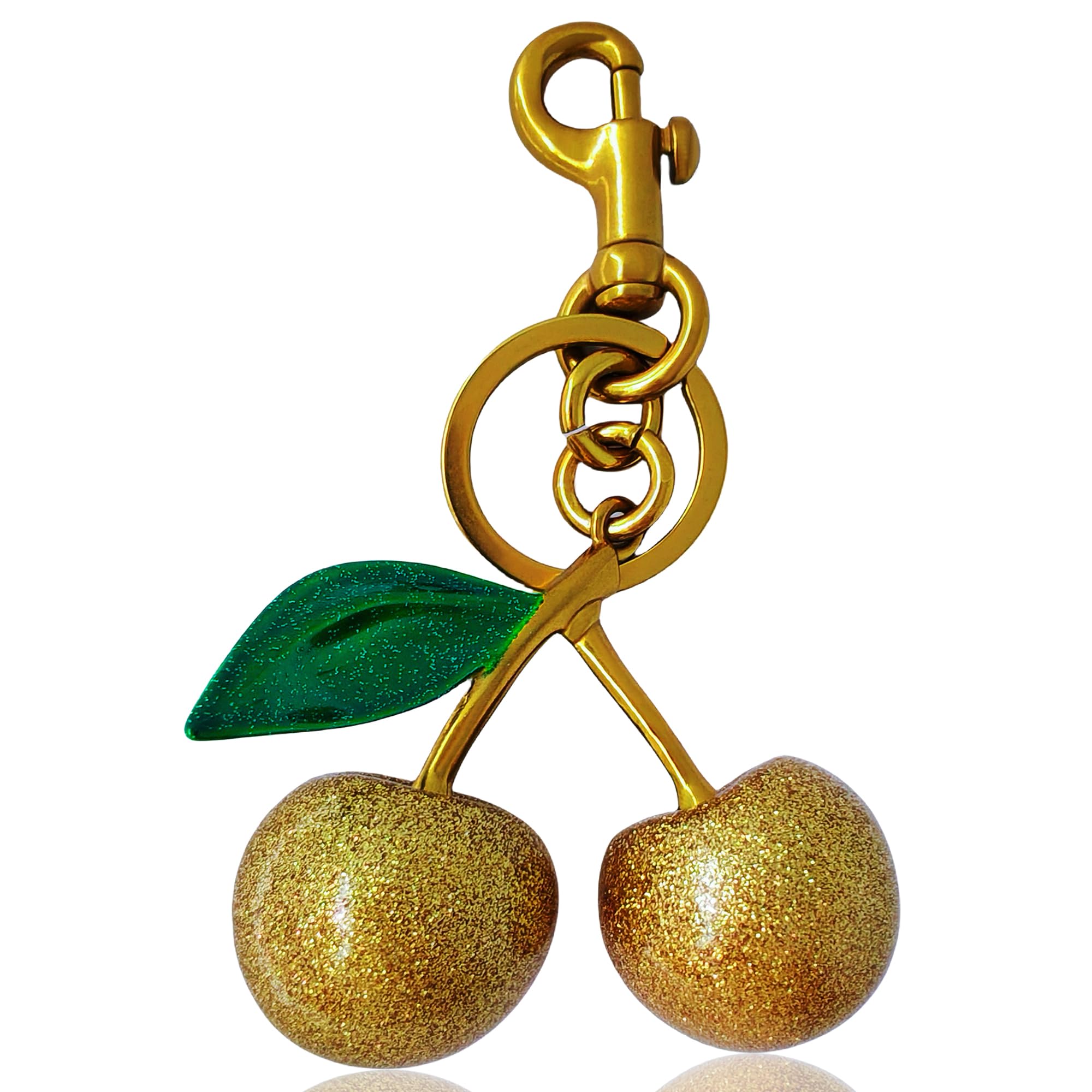 SOOFOTOO Cherry Bag Charm Purse Handbag Charm Cherry Car Accessories KeyChain Gift for Women Mothers Day Christmas Valentine