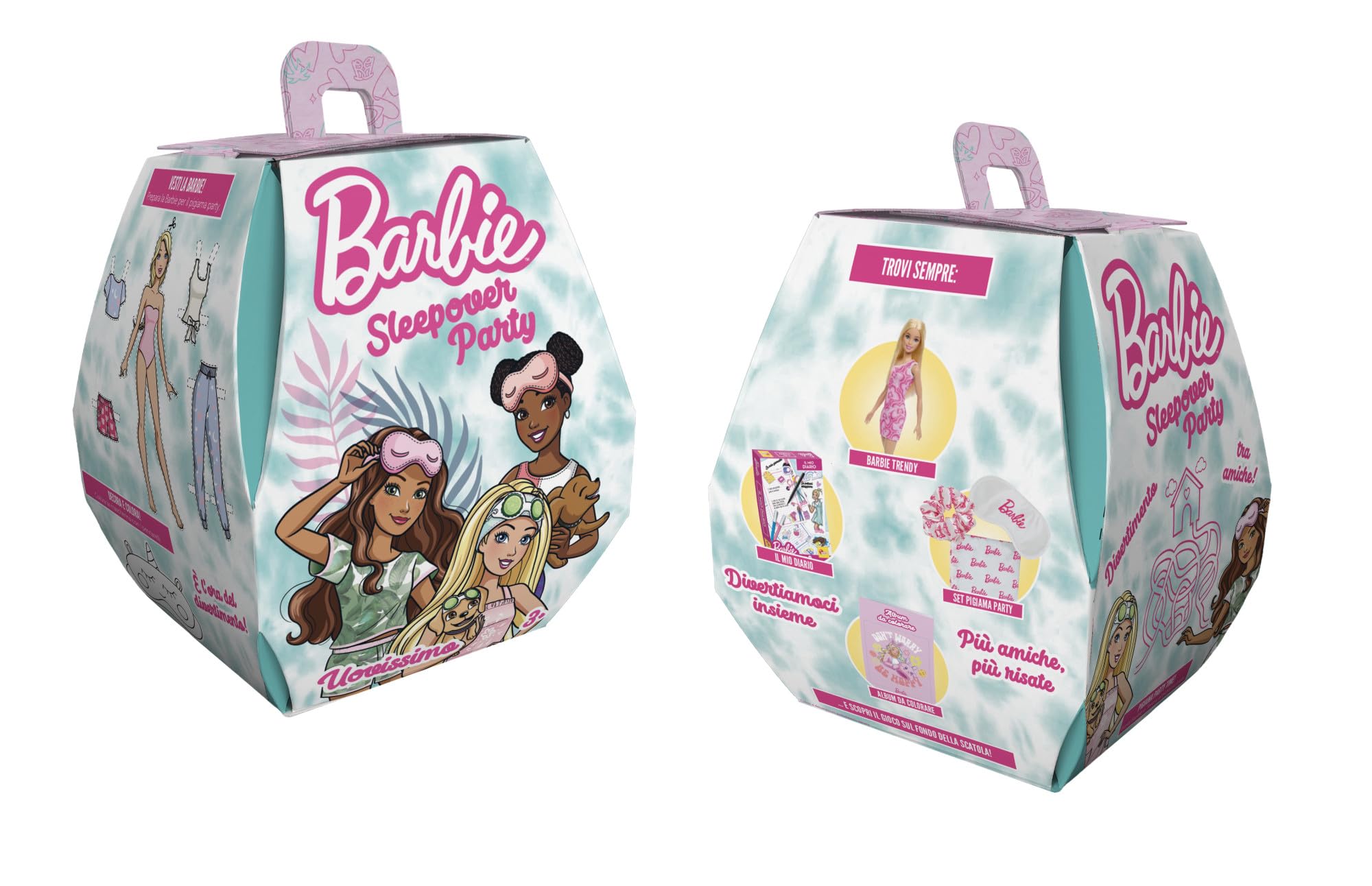 Barbie Uovissimo Sleepover Party – Set Regalo di Pasqua con Bambola, Diario dei Segreti, Set Color Lab e Accessori Pigiama, Giocattolo per Bambini 3+, JTC25
