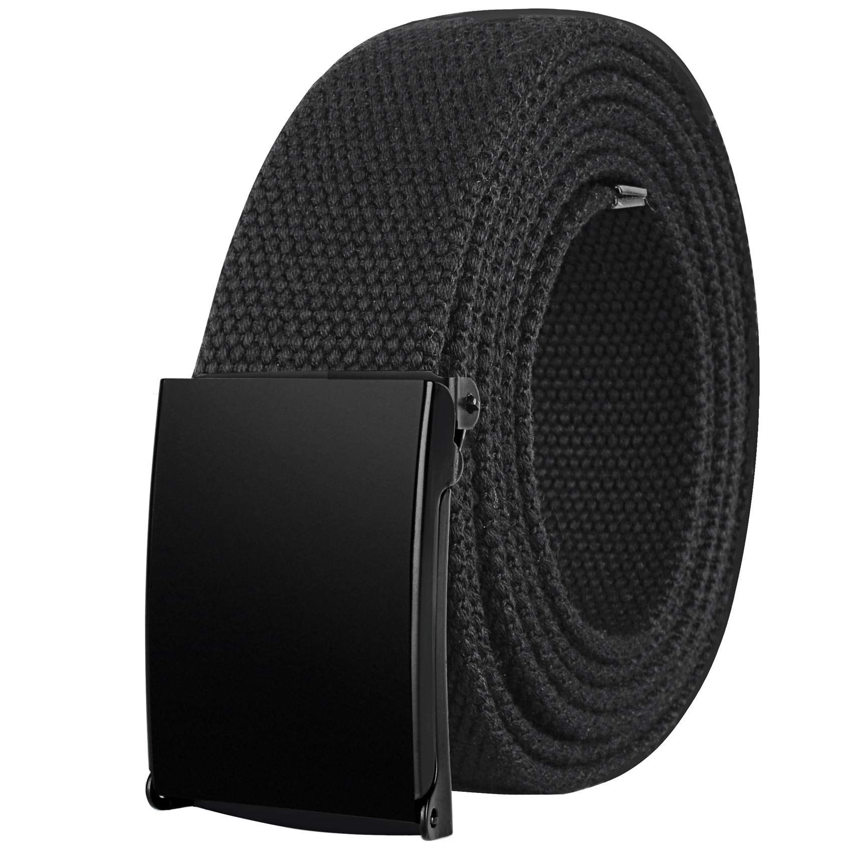 DrizzteMen's Plus Size Belts 39-75inch Casual Canvas Cloth Fabric Belt for Jeans