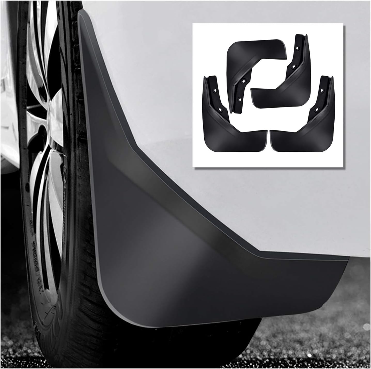 LFOTPP Mud Flaps for 2016-2020 T*oyota C-HR ZYX10 / NGX50 Splash Guards Mudflap Fender Mudguards Pack of 4 Black