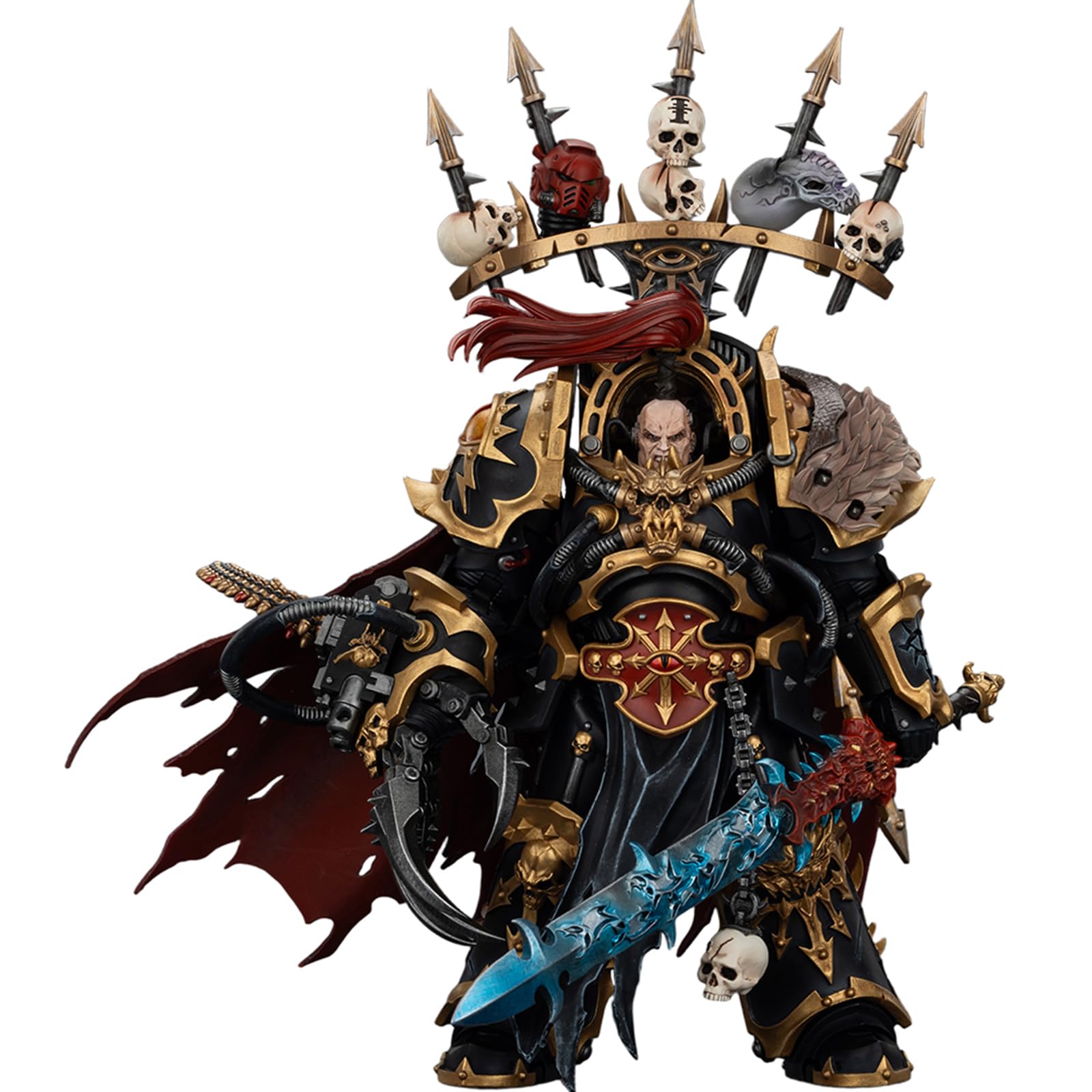 JOYTOY Warhammer 40k Black Legion Abaddon the Despoiler with Drach'nyen and the Talon of Horus 1/18 Action Figure,Combining Collection Value And Fun Of Playing — image 1