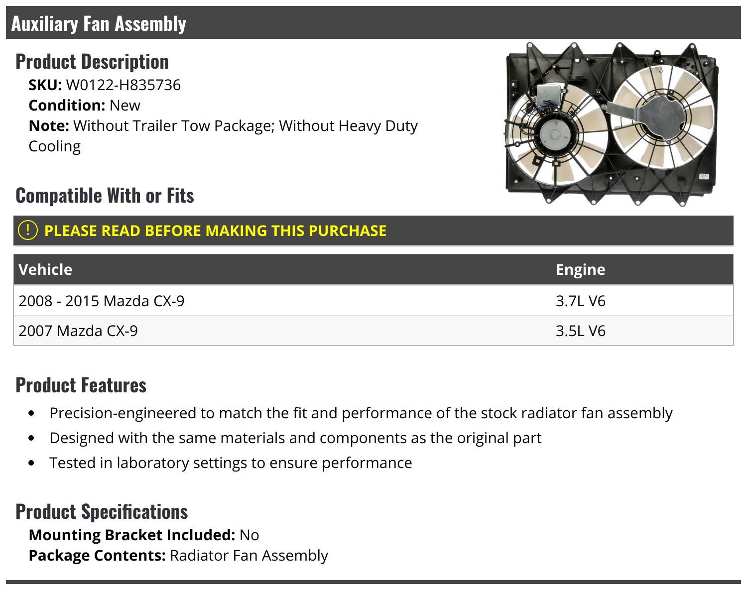 Radiator Fan Differences? (towing Vs No Towing Package), 53 OFF