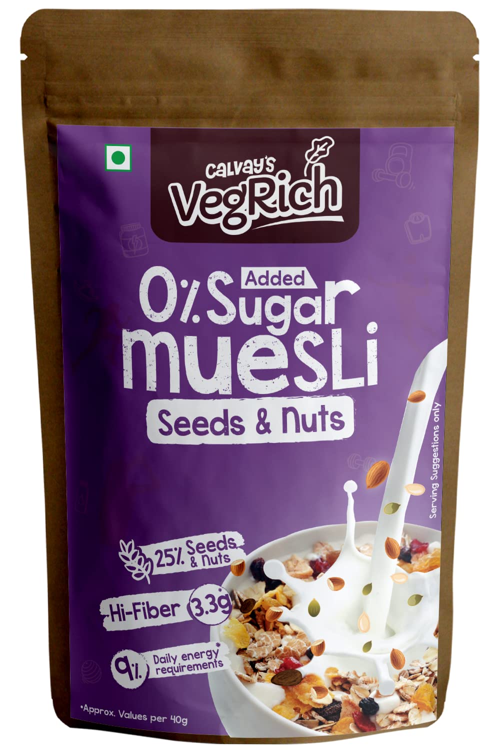Calvay's No Added Sugar Muesli Diabetic Friendly Sugar Free Muesli