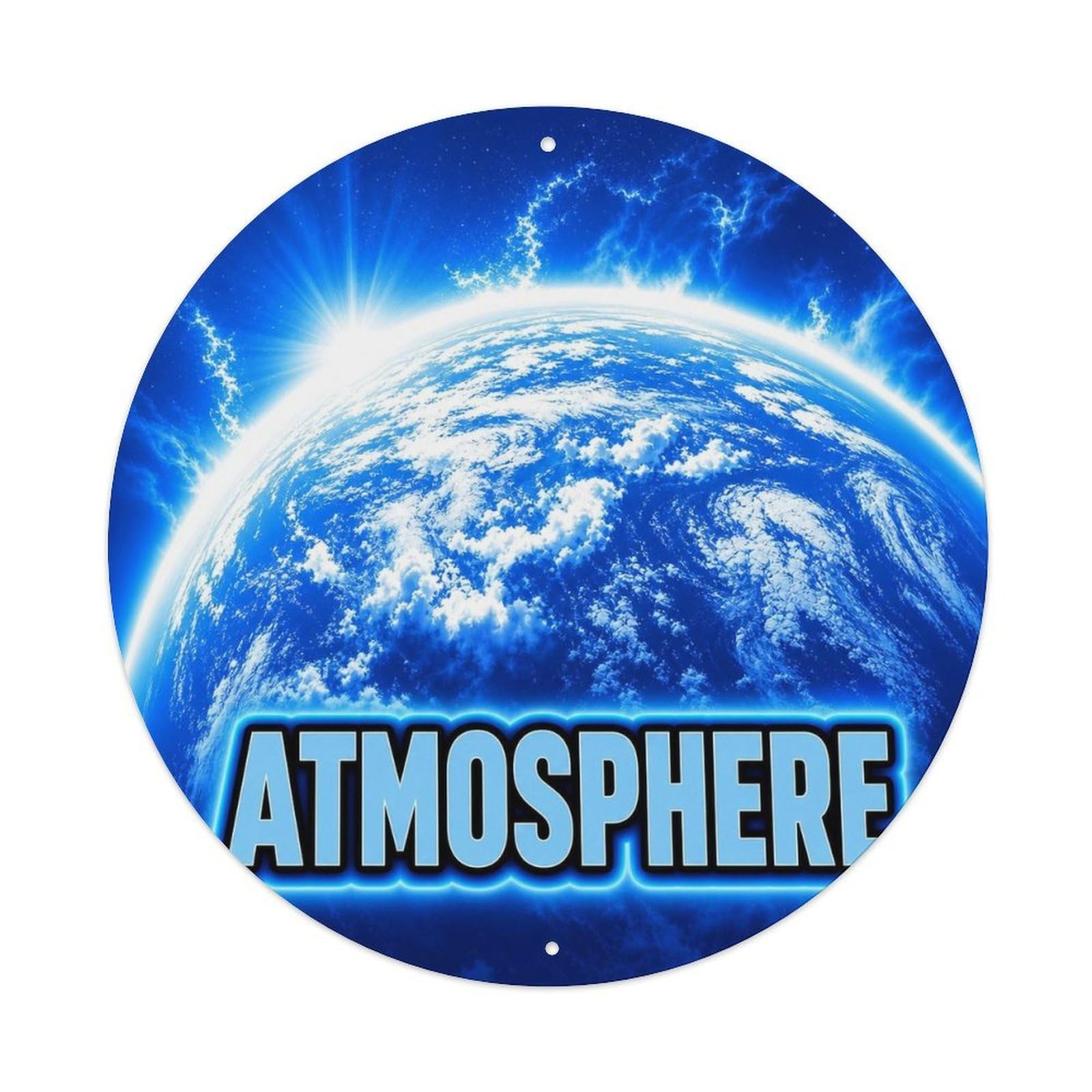 Starscape Earth Atmosphere Universe Celestial Metal Tin Sign