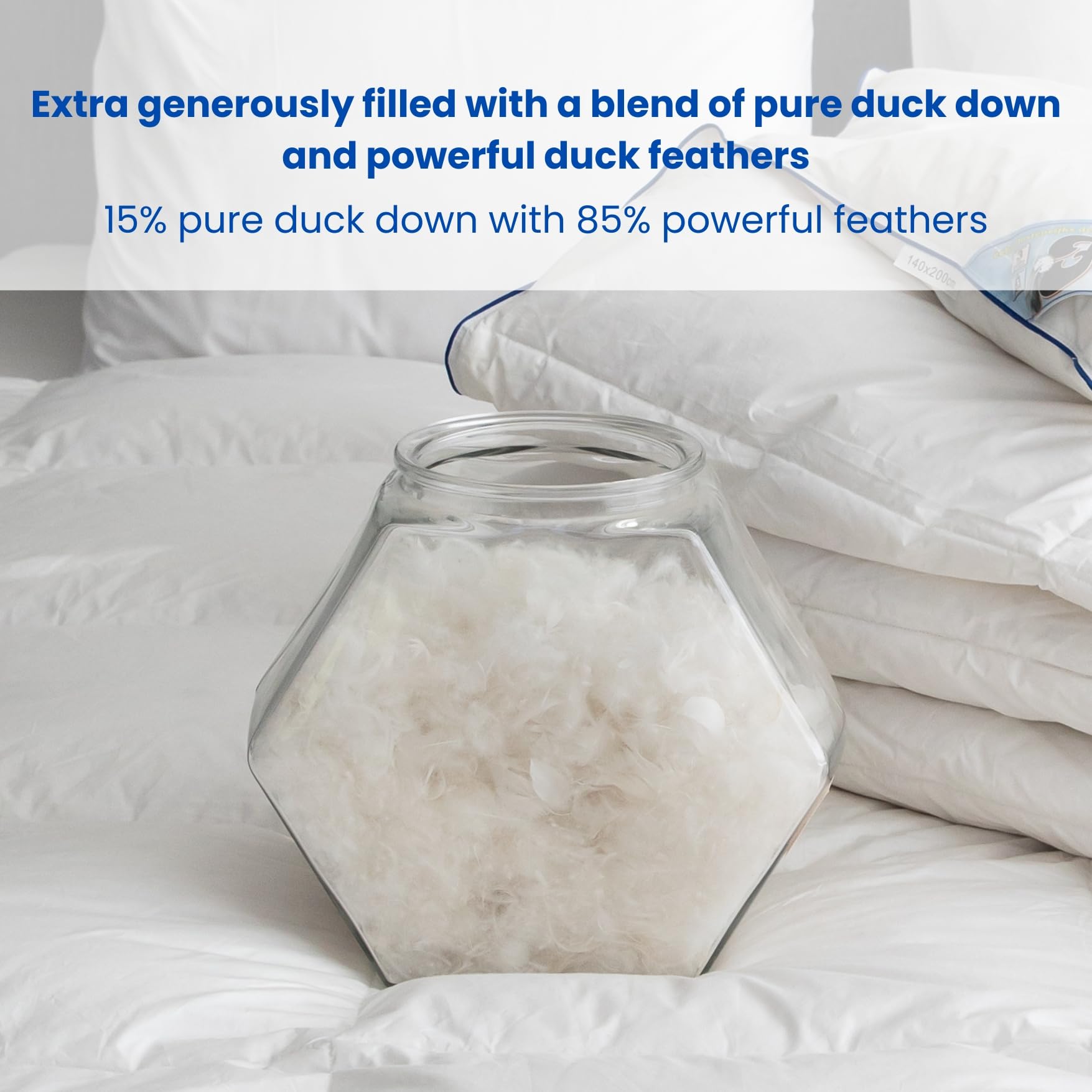 Dekbedovertrek Percale T250 100% Egyptisch katoen effen Dekbedovertrek Percale T250 100% Egyptisch katoen effen