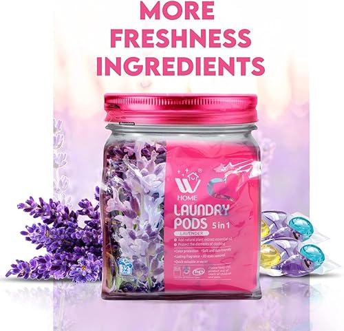 Miniatura 5 de Cápsulas de lavandería 5 en 1, total de 128 unidades, alta eficiencia (HE), ultra concentrado con potente tecnología de levantador de manchas,