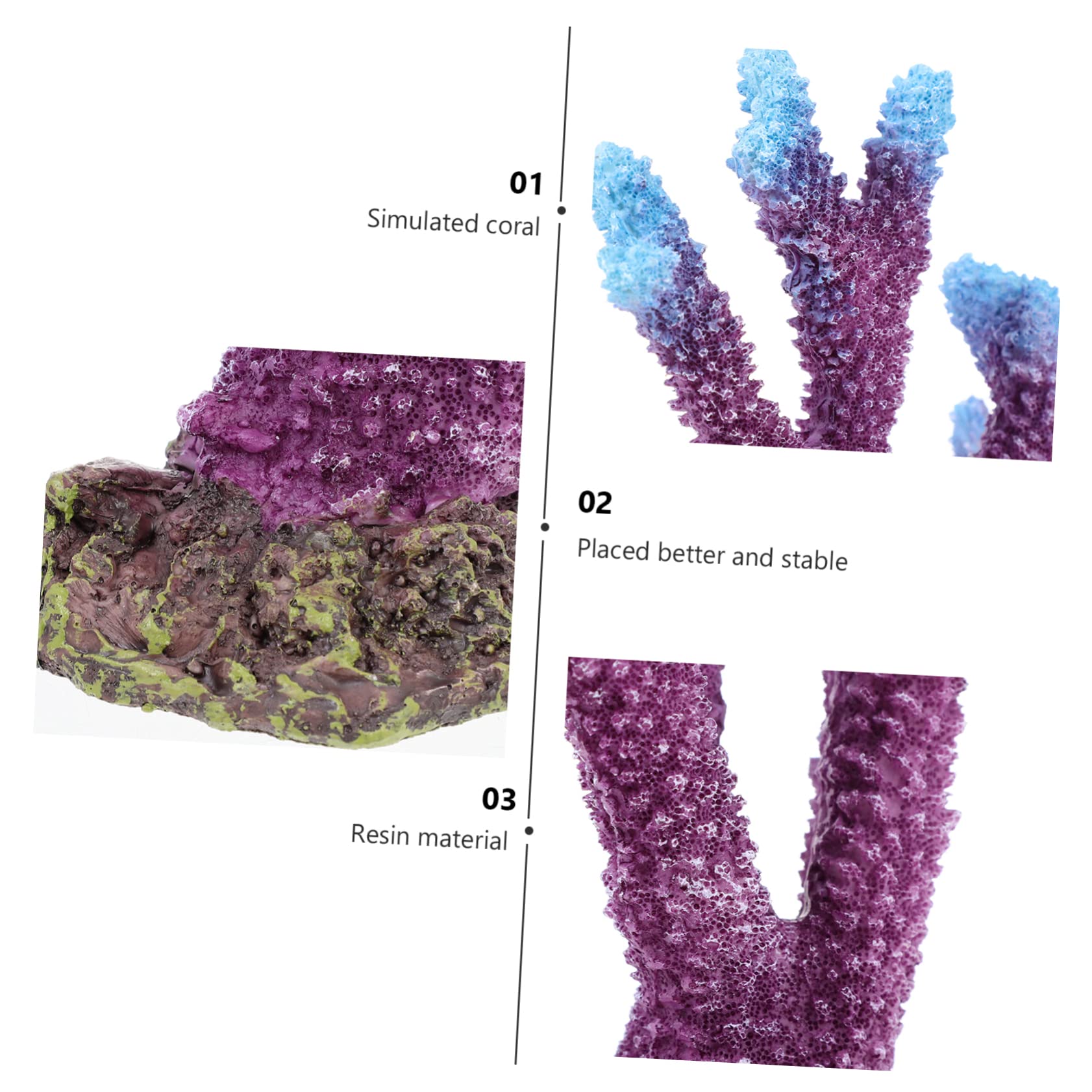 Mipcase Adornos De Arrecife De Coral Falsos para Pecera Decoración para Acuario De Planta De Resina Artificial Imitación De Planta para Acuario Adorno De Roca para Decoración Decorativa