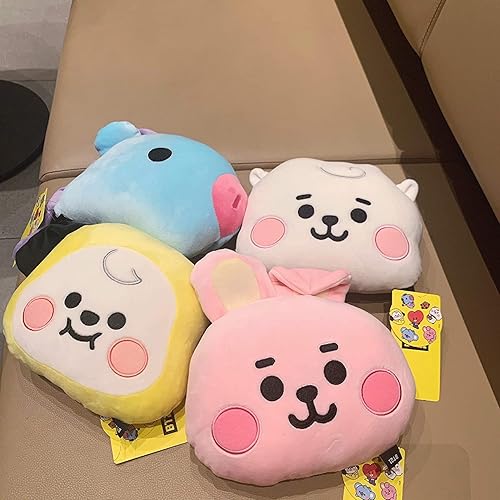 Miniatura 3 de Lerion - Almohada de animal de peluche para la cara del bebé cojín plano muñeca de felpa pequeña marionetas de juguete para niños Shooky