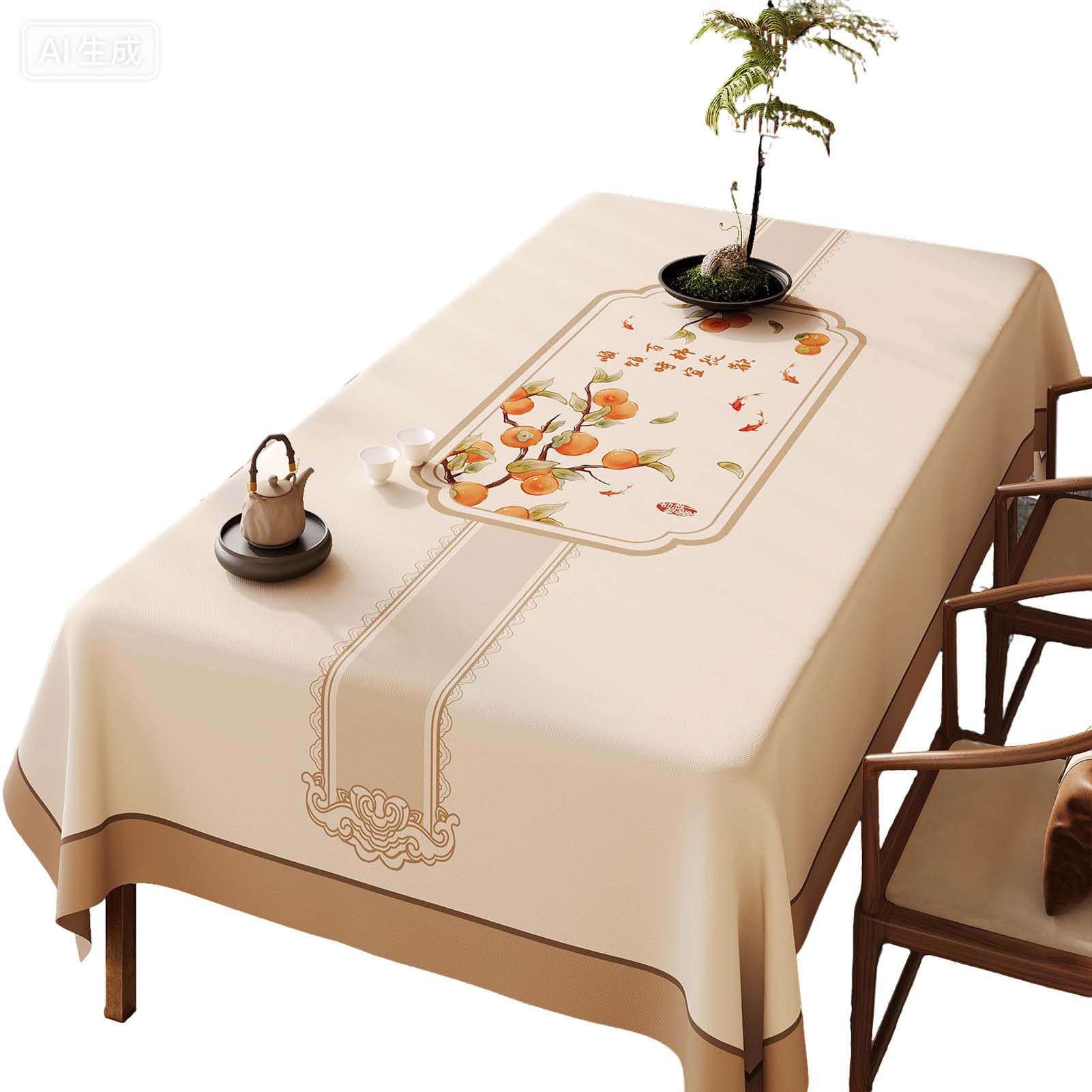 Tovaglia Rettangolare Impermeabile in PVC, Tovaglia Antimacchia Lavabile, Tovaglia Plastificata Resistente al Calore E All'Olio, Copritavolo da Interno Esterno per Festa E Giardino
