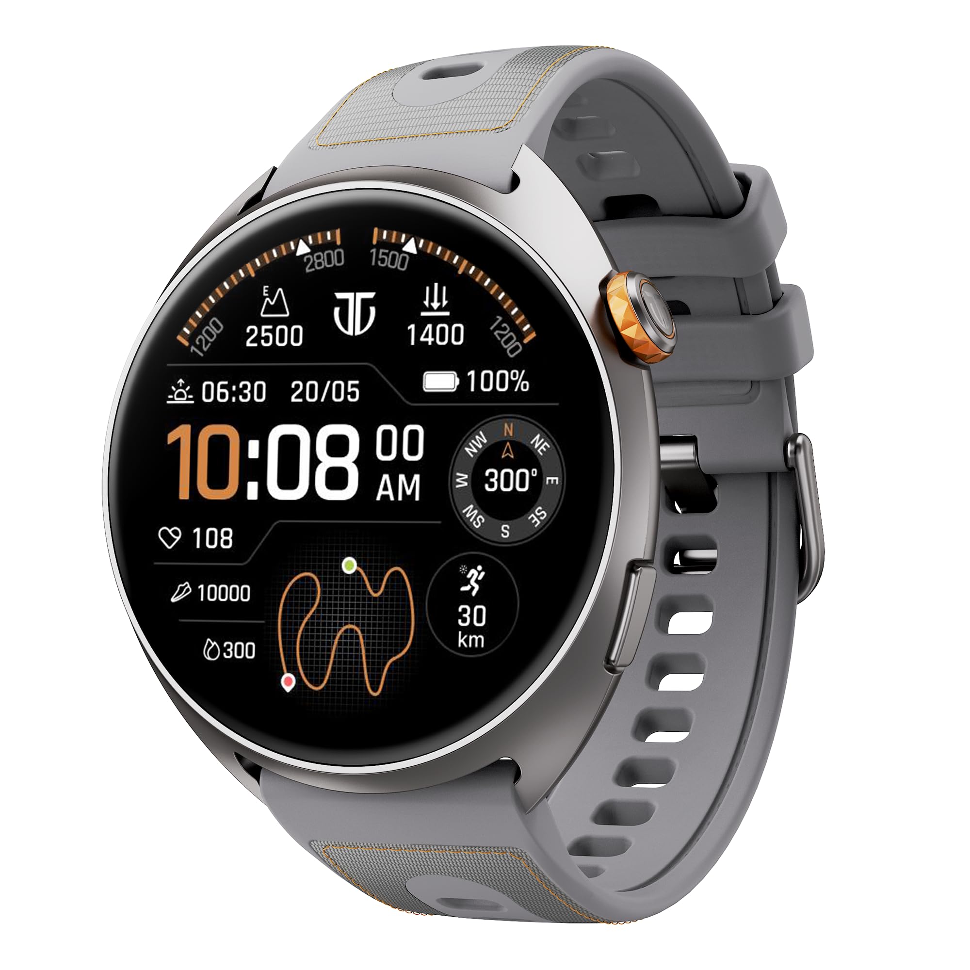 Titan Celestor 2.0 Smartwatch with 1.43" inch AMOLED Display, Dual Band GPS, ABC, Offline Maps, 5 ATM, Training Load & Readiness, Running Courses, Offline Music, Q, Hybrid Strap​ - Star Dust-image-27