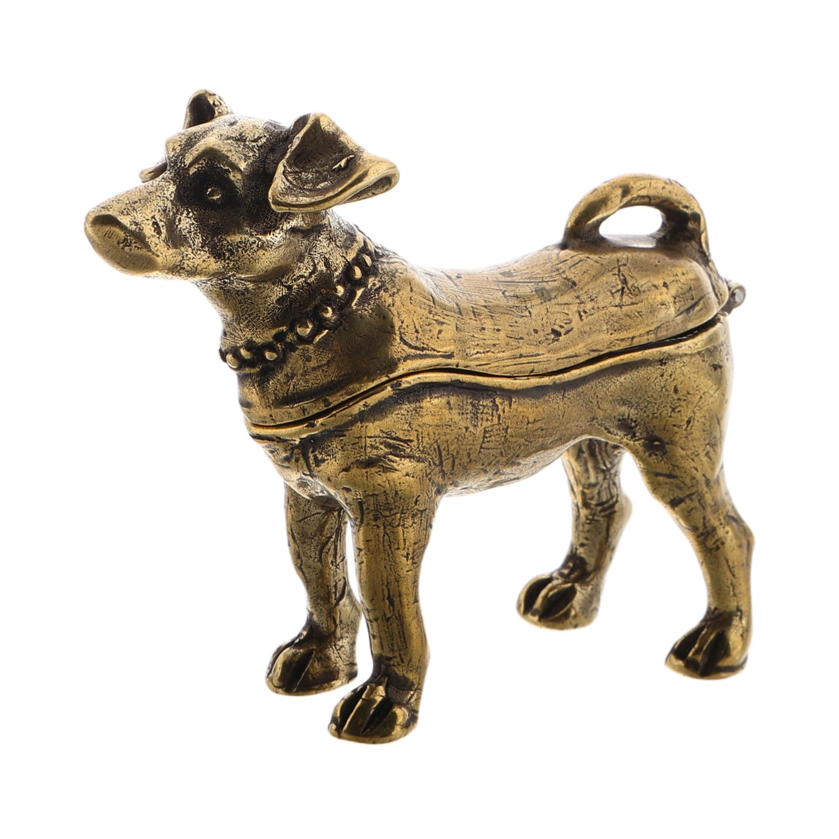 Boîte à bijoux vintage chien pour ranger bagues et décoration de bureau rétro