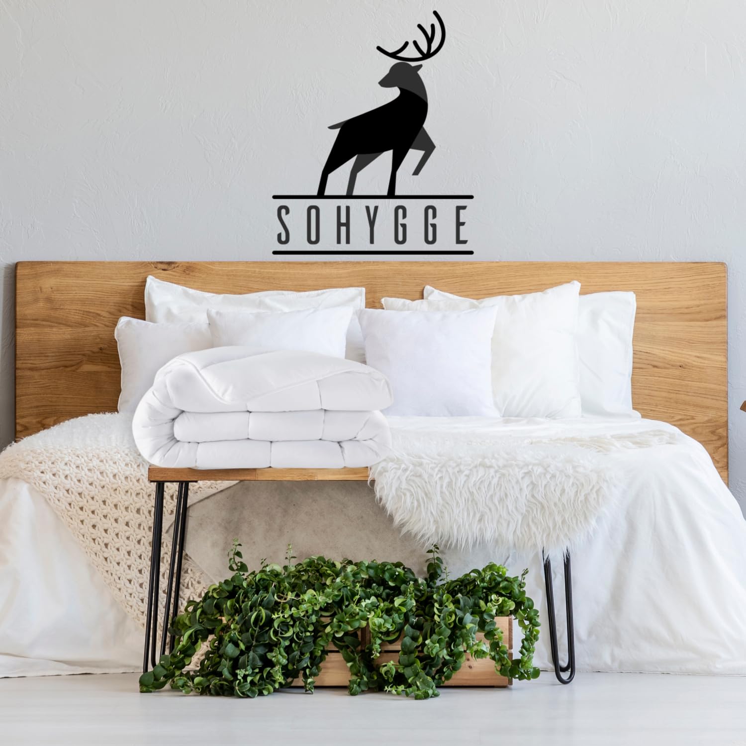 SOHYGGE - Piumone matrimoniale invernale 220 x 240 cm - 100% Microfibra – 300 GSM Trapunta matrimoniale invernali, Piumino, una piazza e mezza stagione, 4 stagioni Trapunte Tutte Le Stagioni
