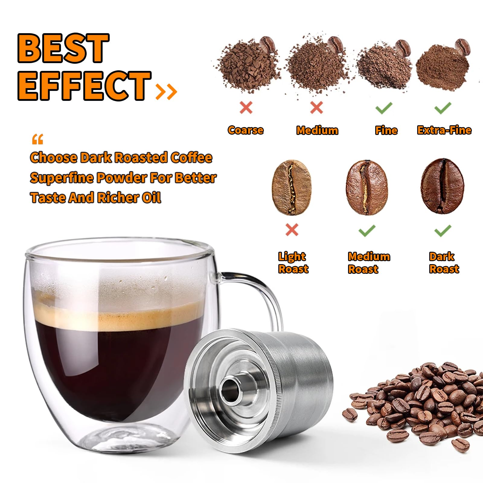 Inossidabile Acciaio Caffè Capsule Riutilizzabile Compatibile con ILLY Caffè Macchina per Y1.1 Y3 Y5 X7.1 X9