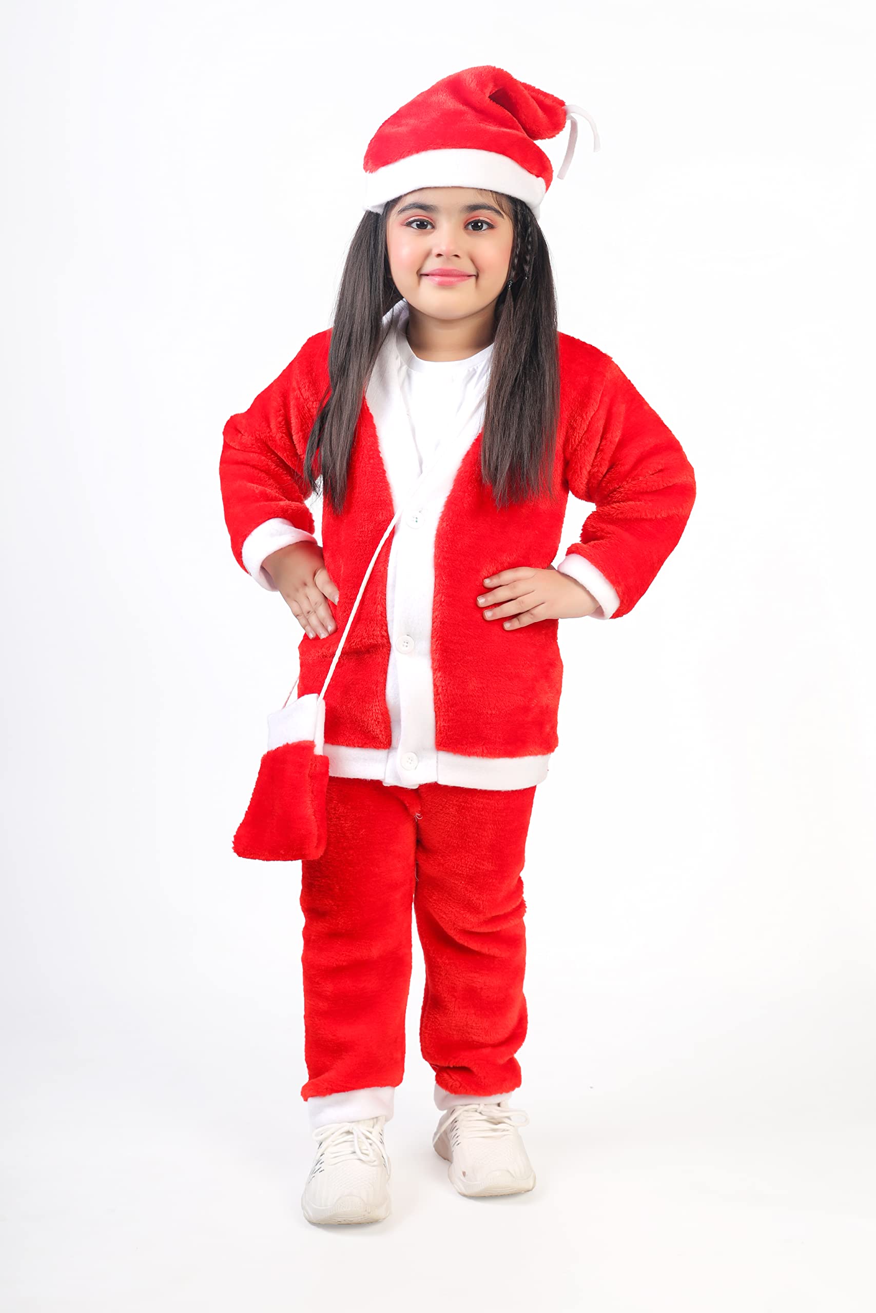AHHAAAA Kids Santa Claus Costume Christmas Dress for Girls and Boys (6-7 Yrs) (B09N7JT9NH) Amazon Price History, Amazon Price Tracker