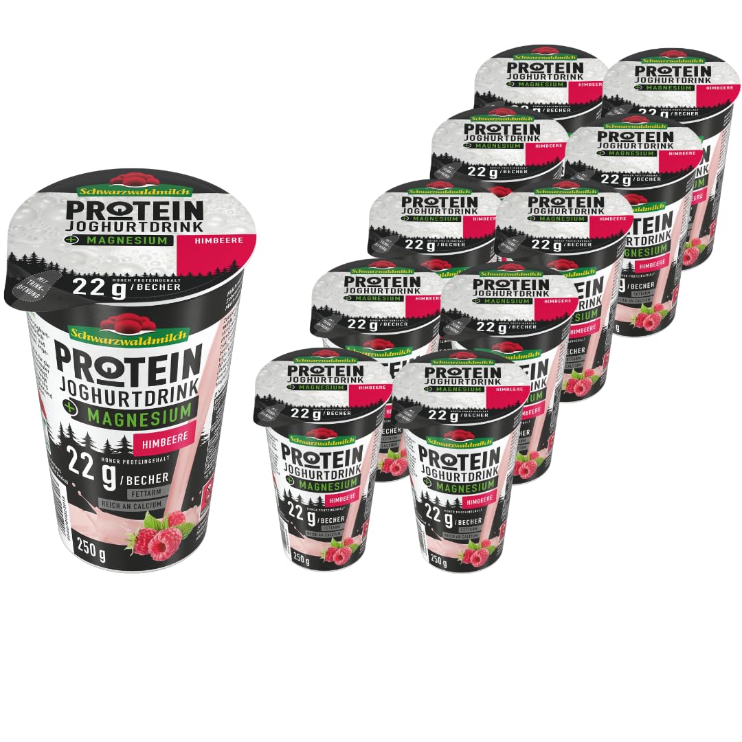 Schwarzwaldmilch Protein - Joghurt Drink Himbeere 0,9% Fett, 10 x 250 ml in | powered by Fuduu.de
