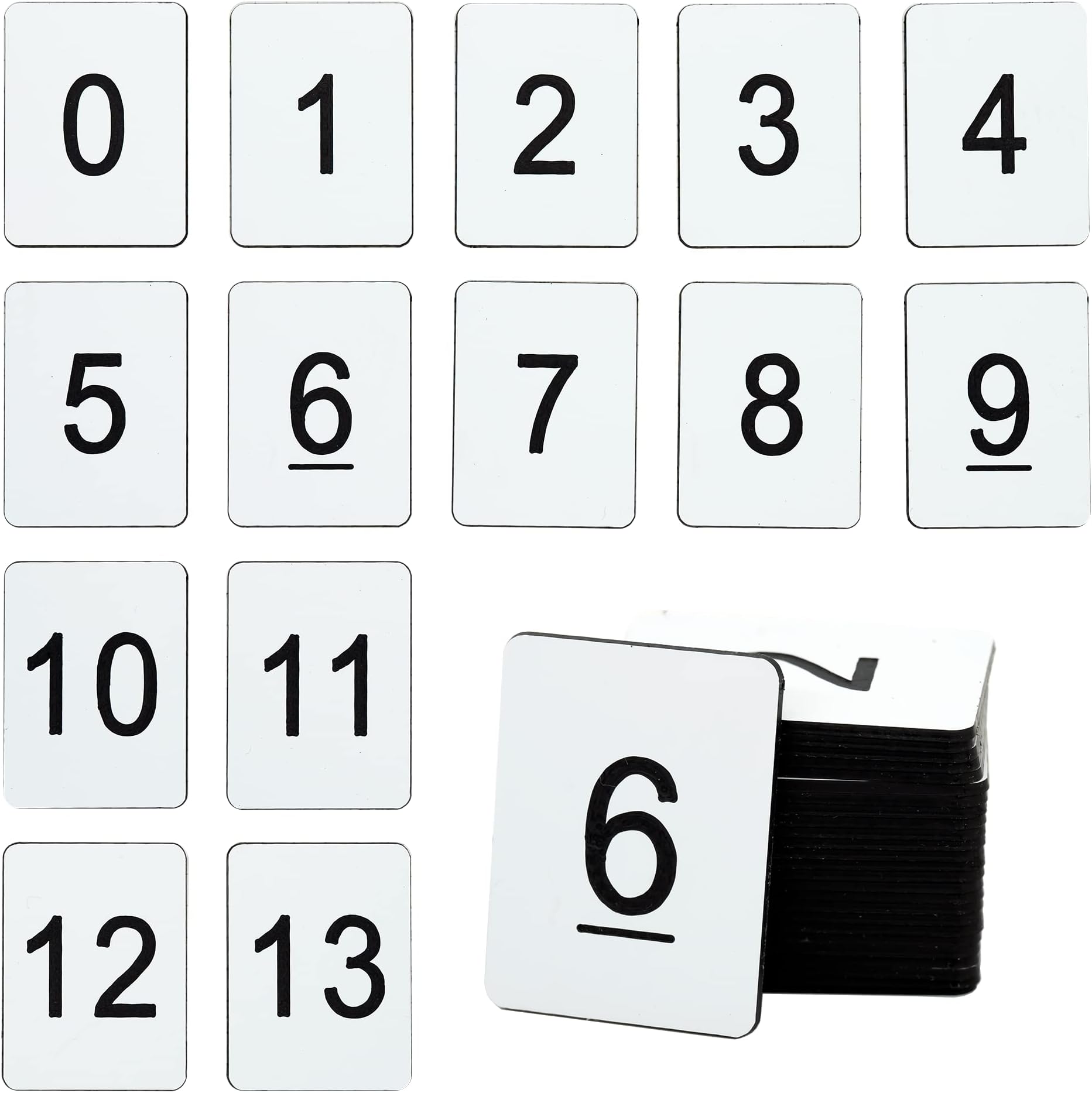 – Plastic Numbered Tags Number Disc Number Token Rectangle (0-100, White)