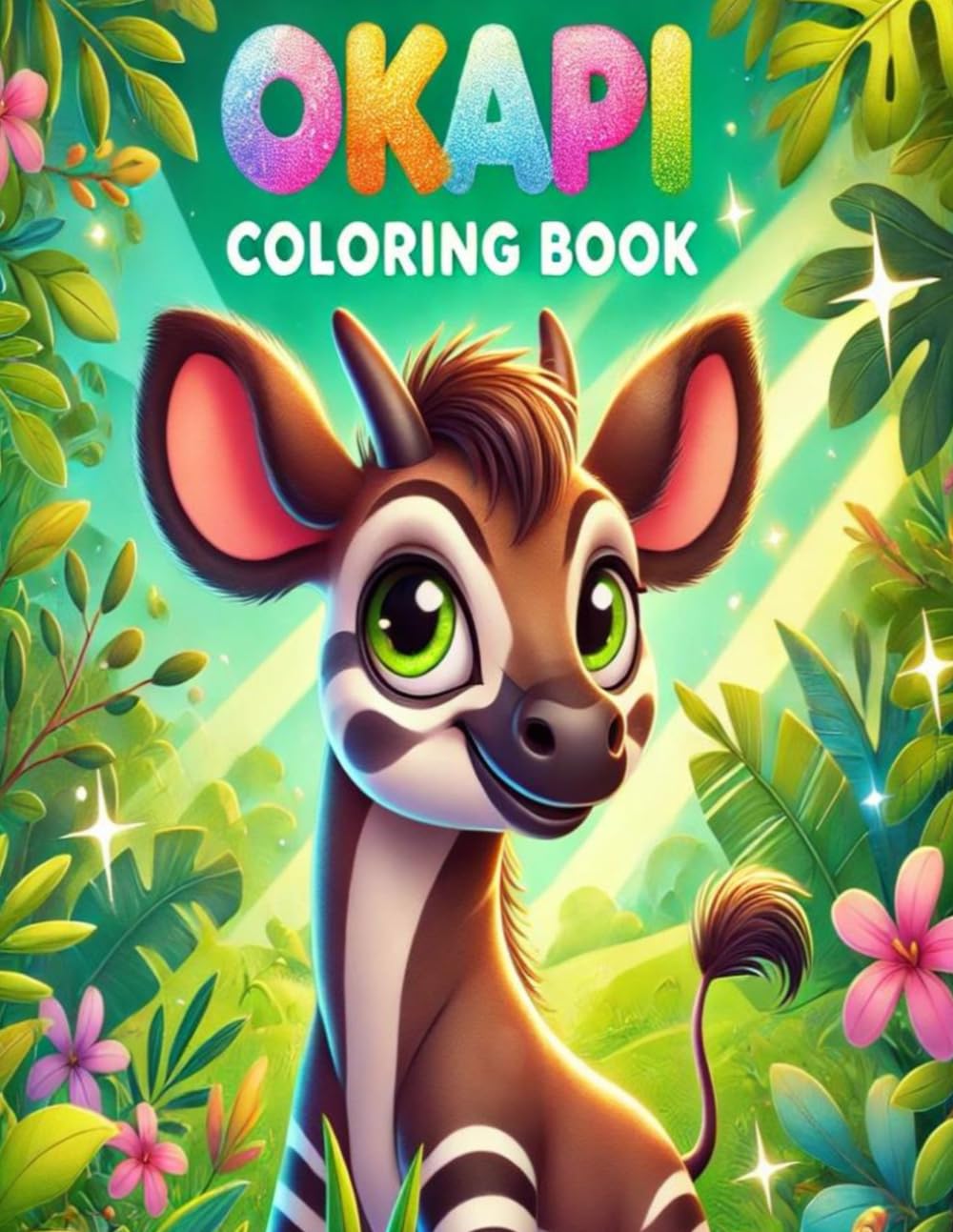 OKAPI COLORING BOOK: 50 Fun Coloring Pages and Fascinating Facts About Okapis for Kids!