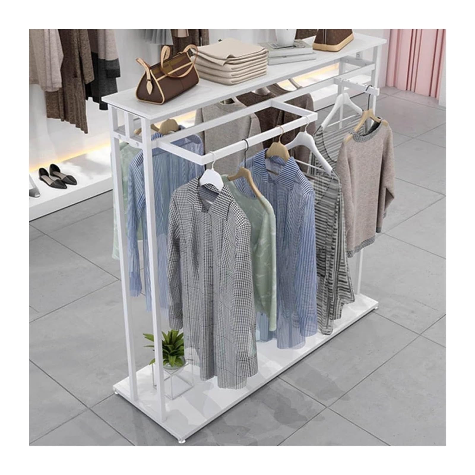 Portant à vêtements robuste pour organiser les espaces saturés