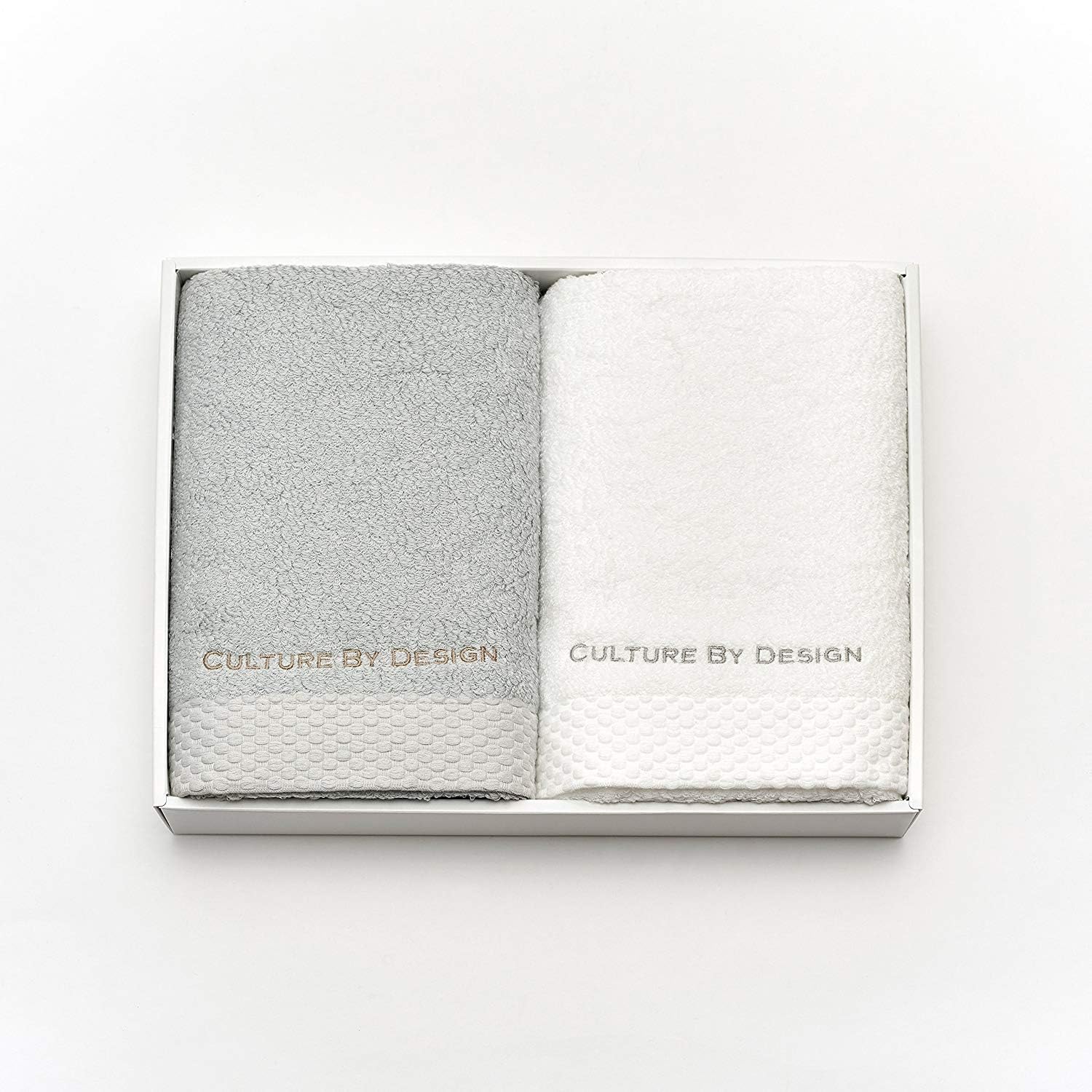 Amazon コットン バスタオル 2枚 ペア ギフトセット パールグレー ホワイト 今治タオル 認定 Cotton Bath Towel Set Culture By Design タオルセット ホーム キッチン オンライン通販