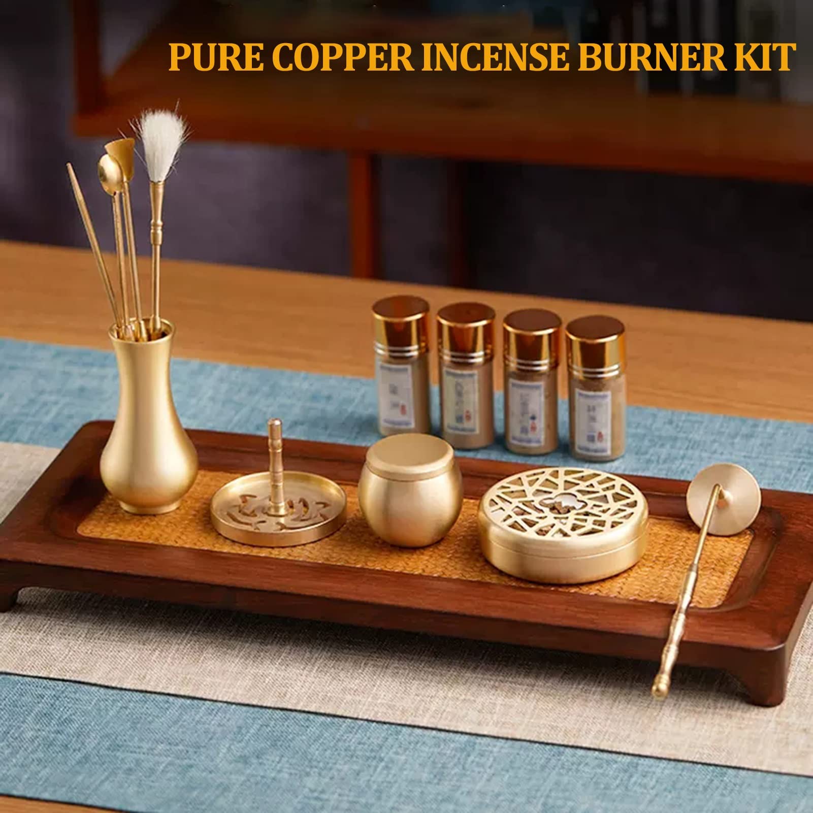 Moldes para Incienso, Kit de 10 Piezas de latón para Hacer Incienso, moldes de Cono de Incienso con Forma de Torre de reflujo, para Yoga, meditación y fragancias para el hogar.