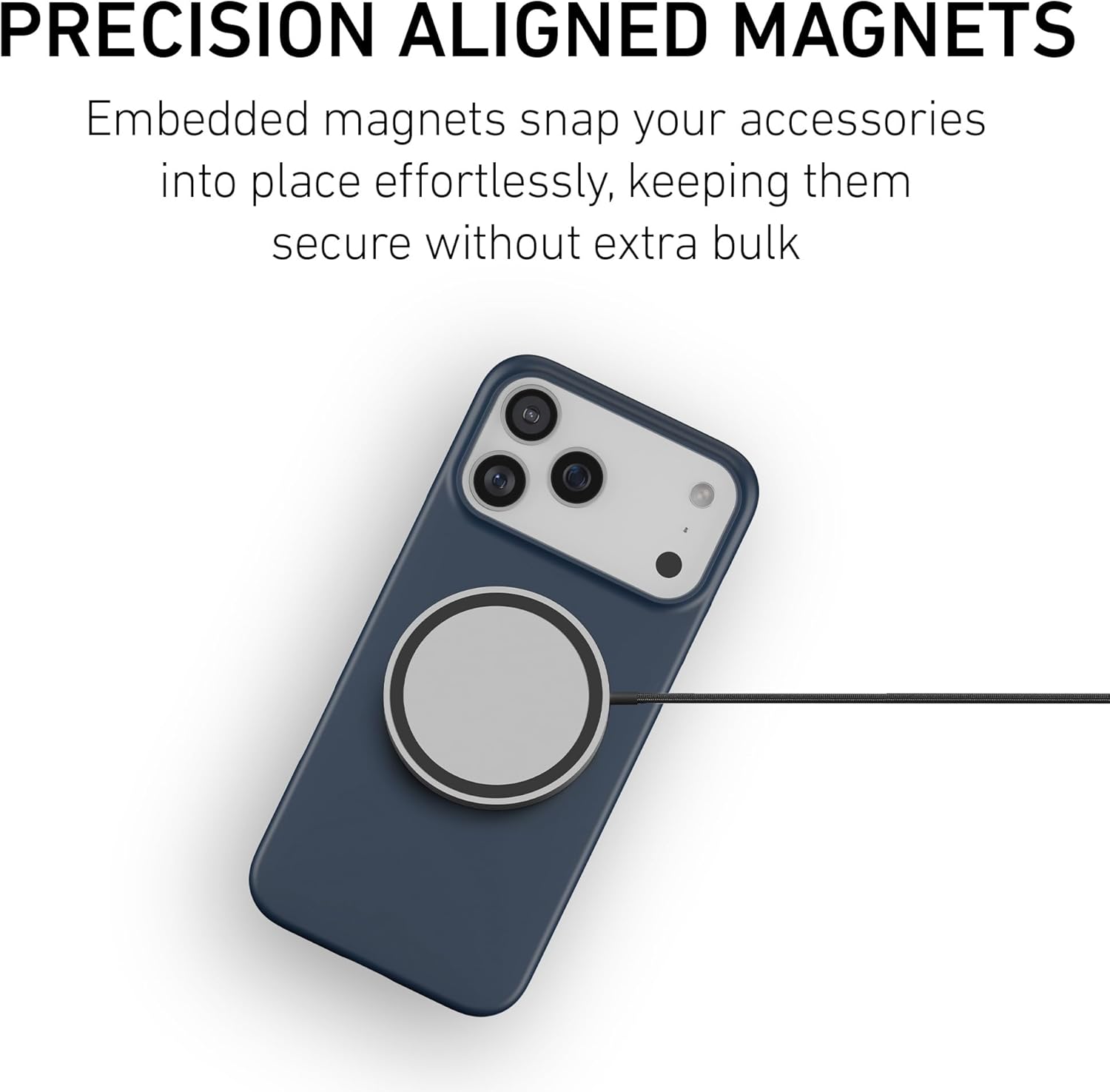 PEEL Magnetic Case for iPhone 17 Pro Max (Navy) – Embedded Magnet Compatible with MagSafe & Wireless Charging, Thin Minimalist Design, Ultra Slim, Everyday Protection – Showcases Your Device - Image 3