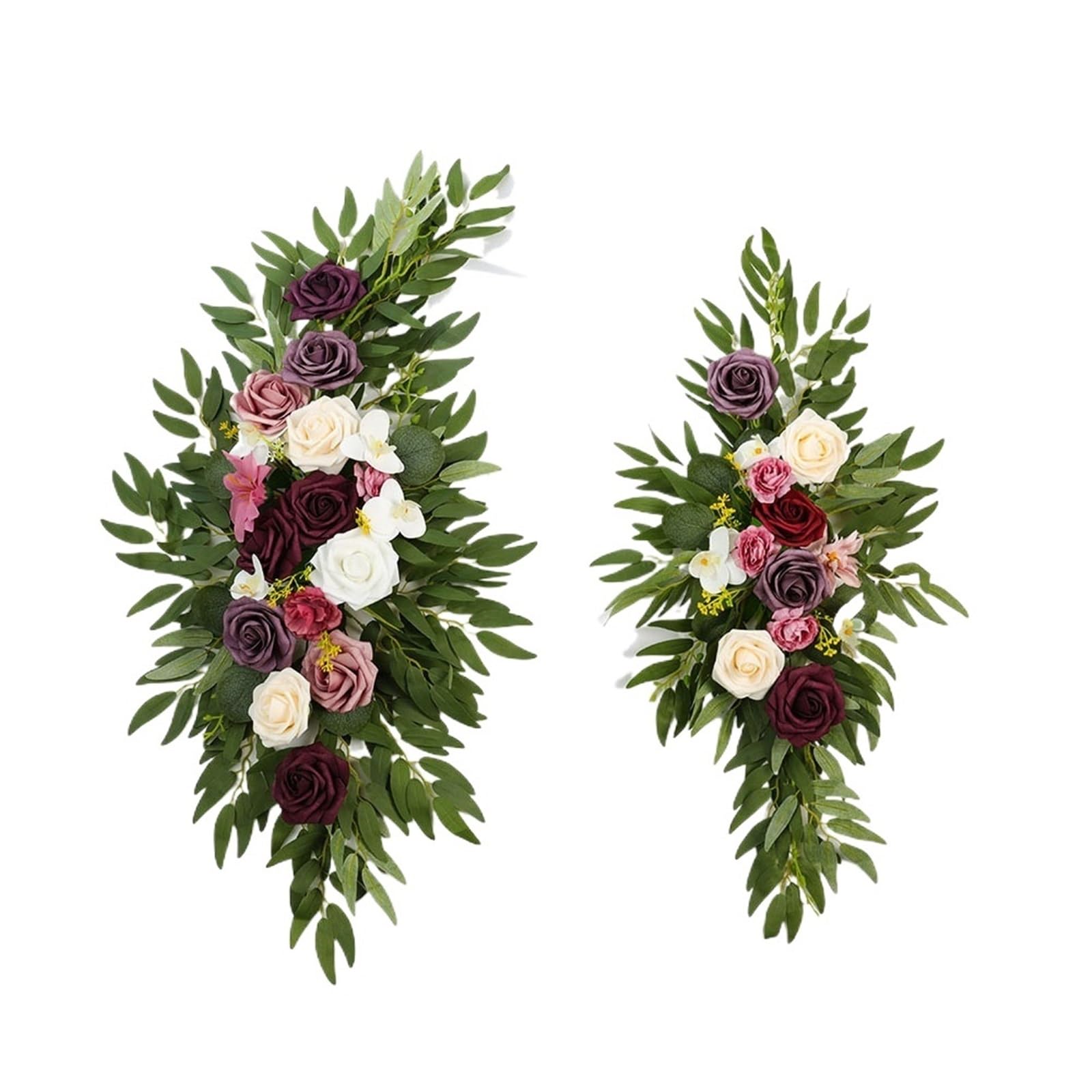 Zymjzbetic S5 Artificial Wedding Arch Flowers Kit Artificial Wedding Arch Flowers Kit Rose Garland Drapes For Decorations Welcome(S5)