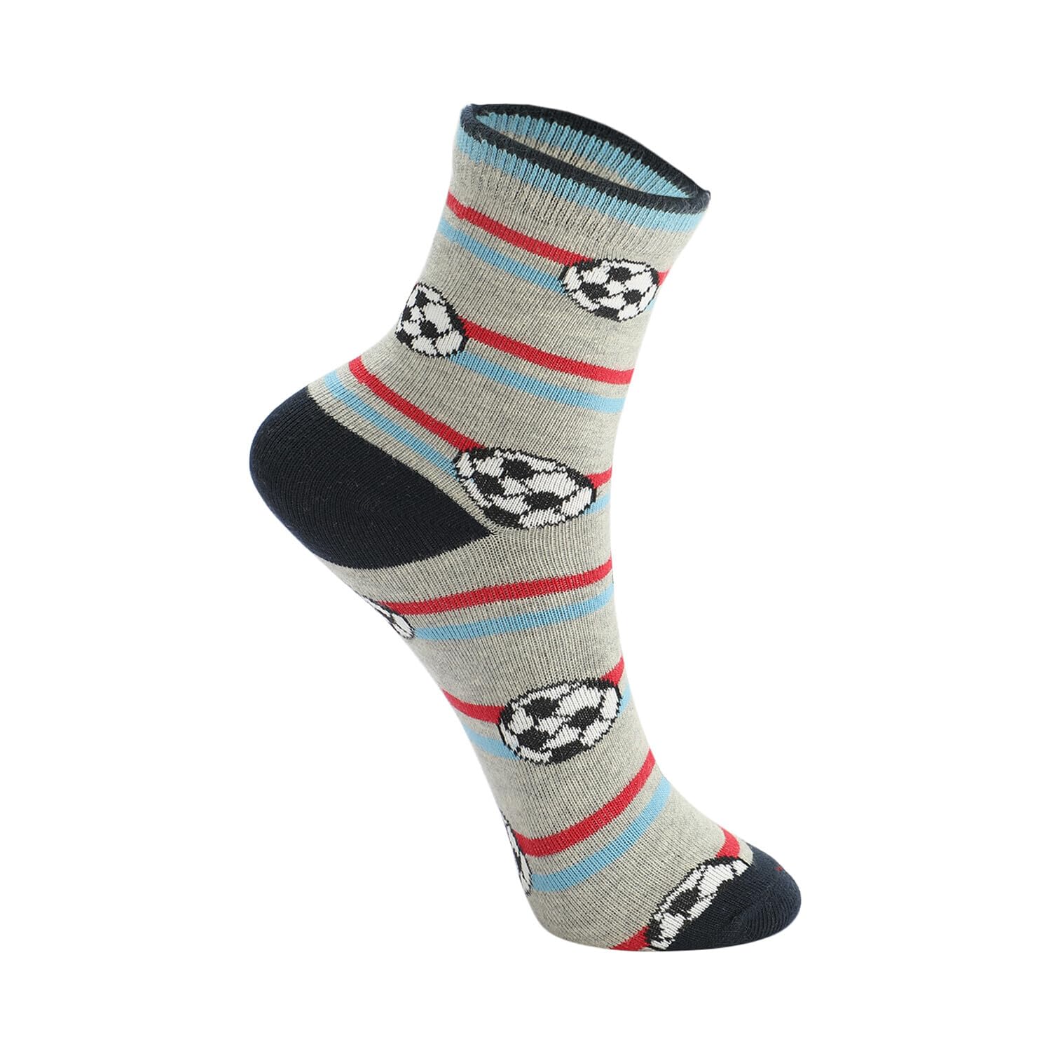 SOCKRAVE Kids Boys Socks - Printed Cotton Kids Socks | Soft & Comfortable Sock for Boys | Stylish & Durable Boy Sock for Everyday - Pack of 5 Pairs (Age 8-11 Years, Multicolor) 1