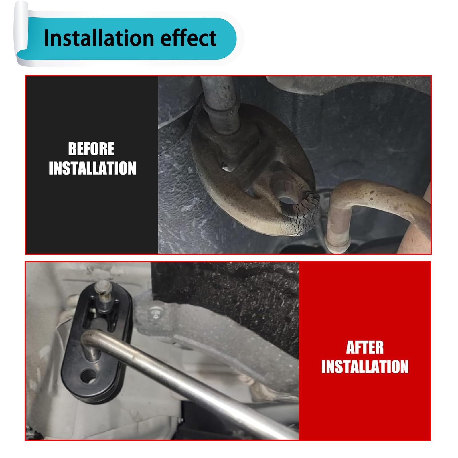 Exhaust Rubber Hanger Slykew 2-PC Car S - Universal Muffler Support ...