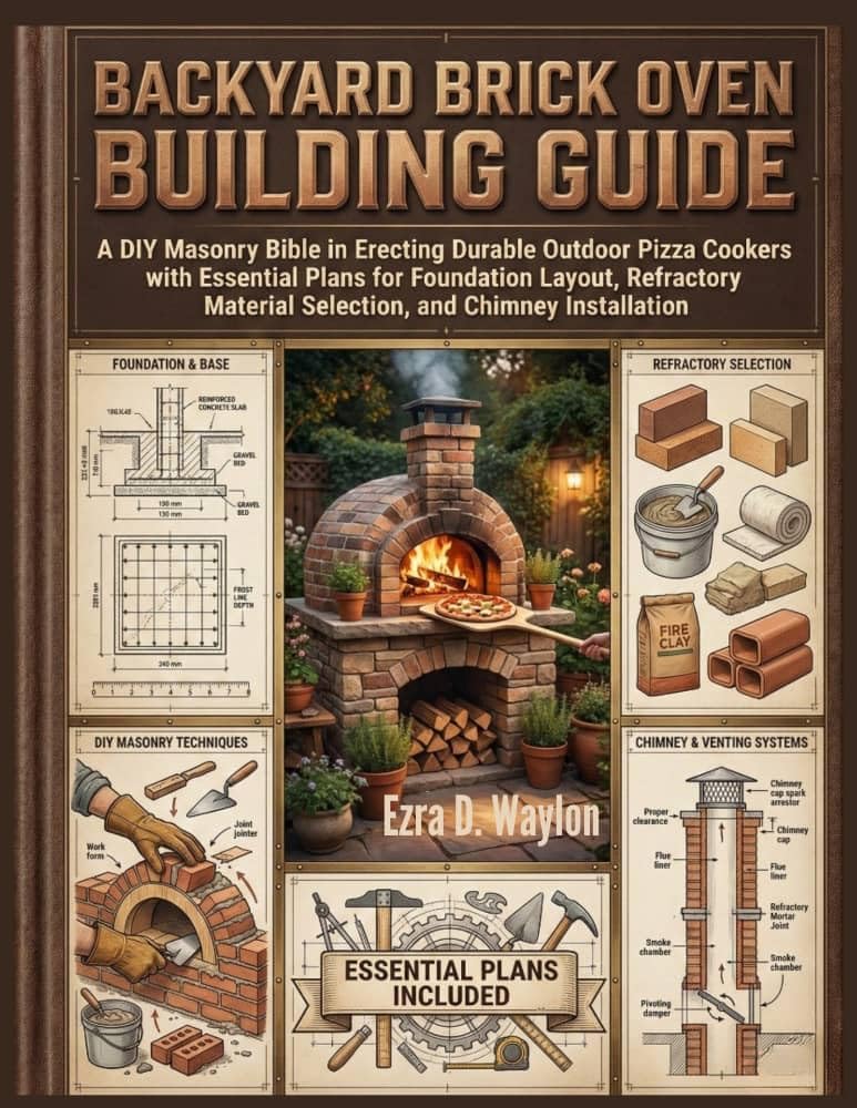 Backyard Brick Oven Building Guide: A DIY Masonry Bible in Erecting Durable Outdoor Pizza Cookers with Essential Plans for Foundation Layout, Refractory ... (The Everything Essential Guides)