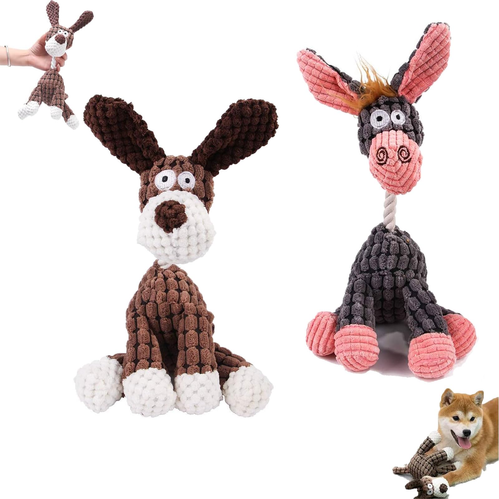 Petsboro Bitebuddy, Shirem Bitebuddy, Sherum Petsboro Bitebuddy, 2024 New Indestructible Dog Toys (Brown+Grey)