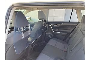 Factory Crafts Rideshare Shield, Clear, Plastic, Universal Vehicle Safety Barrier, for Car or SUV's