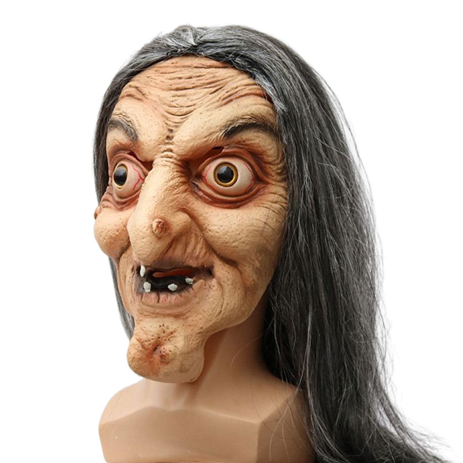 5 bruja Halloween | Cubierta facial bruja espeluznante para mujer vieja | Accesorios para disfraces Halloween para disfraces fiesta | vieja | Accesorios para disfraces Halloween para disfraces