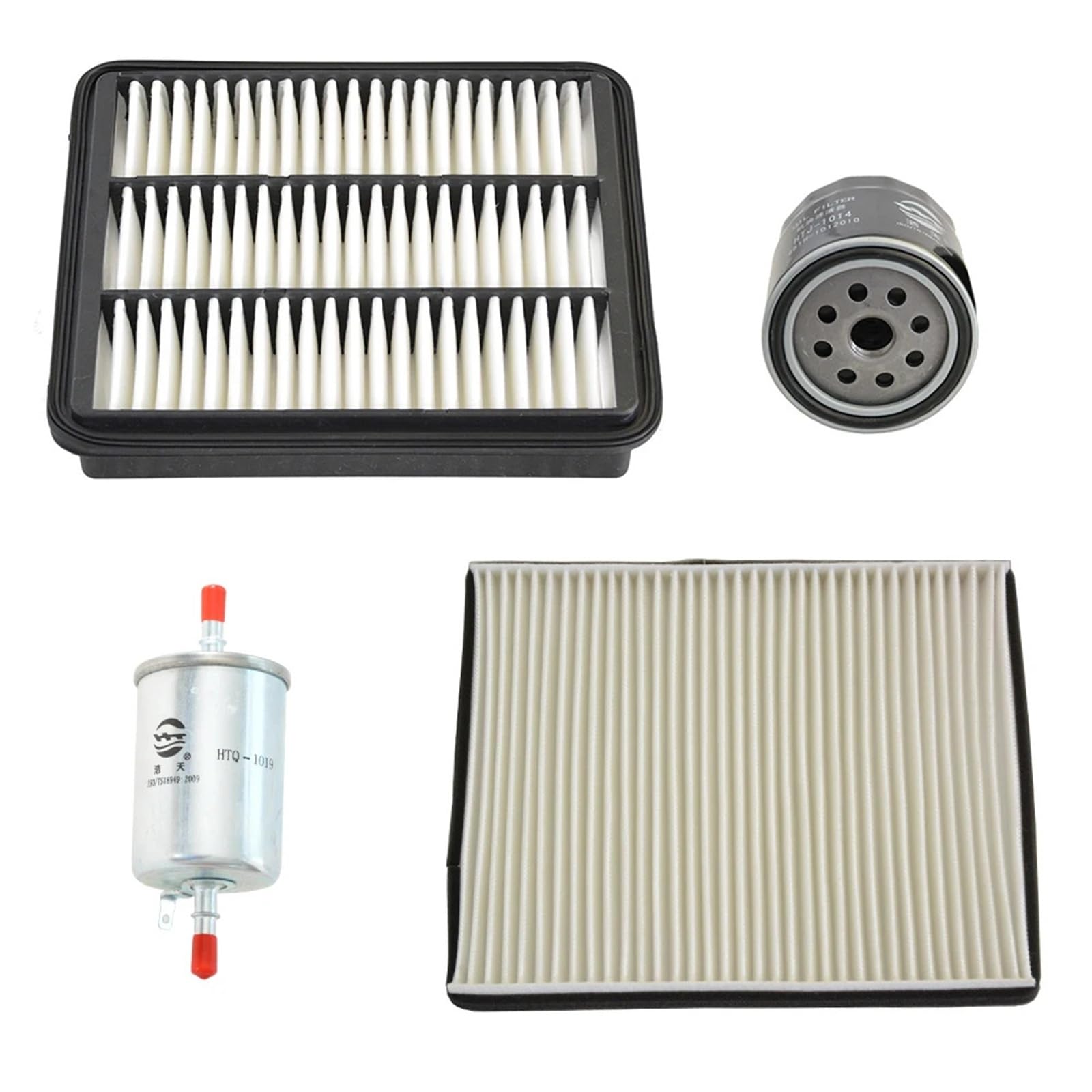 Wkład filtra powietrza samochodowego Zestaw 4 filtrów oleju opałowego i powietrza kabinowego do CHERY E5 (A21FL-C) 1.8L 2011- A211109111FL A218107915DT Część zamienna