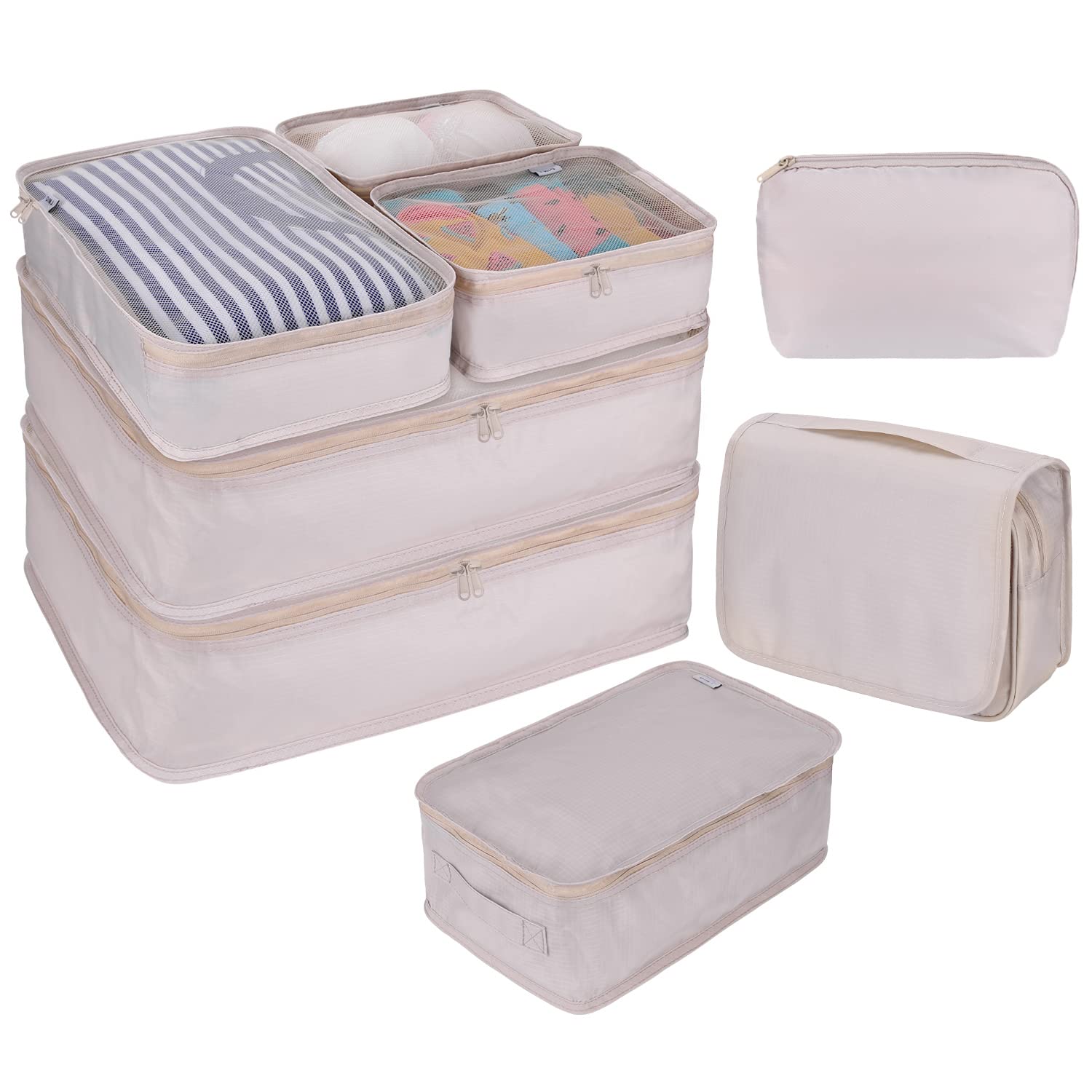 Buy DIMJ Packing Cubes for Travel, 8 Pcs Travel Cubes for Suitcase