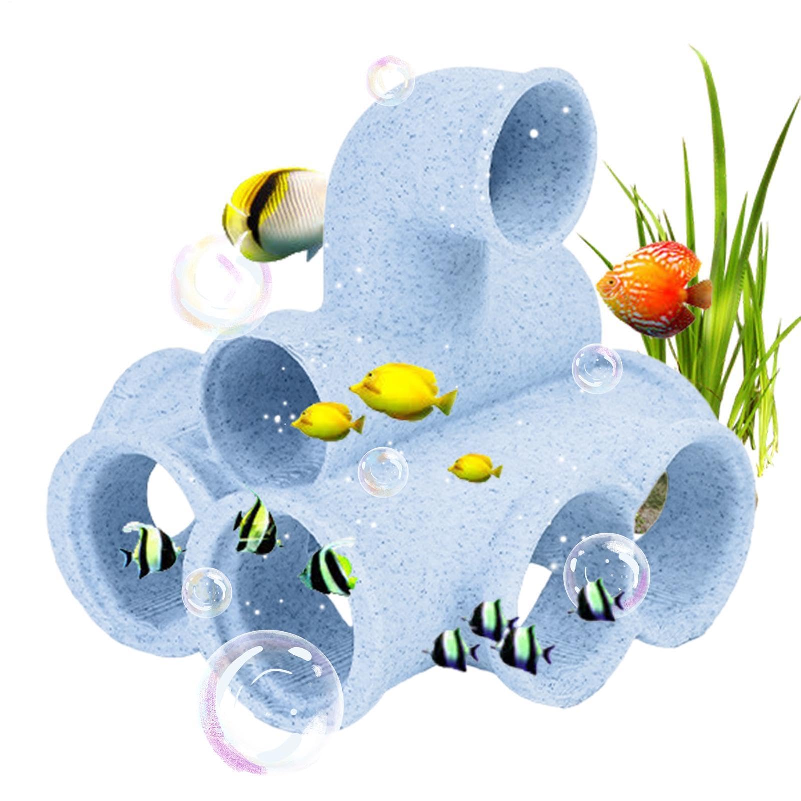 Generico Grotta per Pesci da Vasca Decorazione Porosa per Vasca e Acquario | Decorazione 'Habitat del Betta Per Principianti Acquariofili Pescatori Casa Ufficio Ristorante Hotel Negozi Sale Riunioni