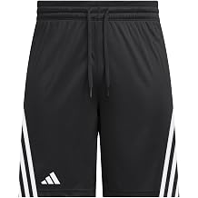 adidas Men's Performance 3-Stripes 7-Inch Shorts - Breathable Comfort for Training S Black-White