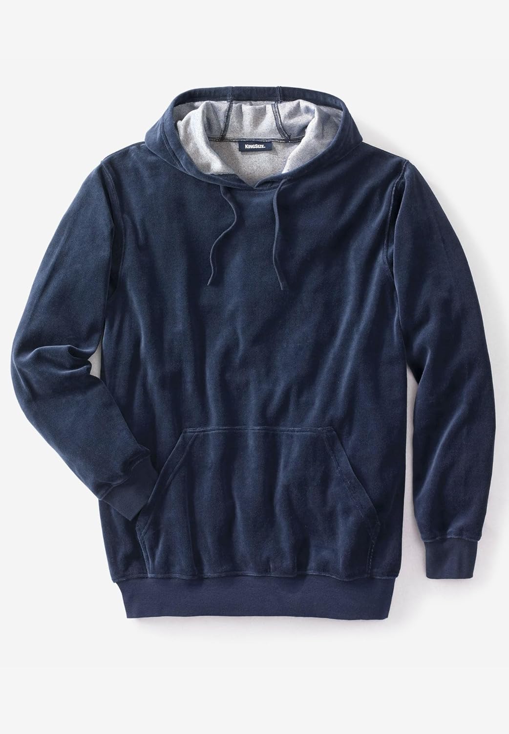 KingSize Men's Big & Tall Tall Velour Long-Sleeve Pullover Hoodie
