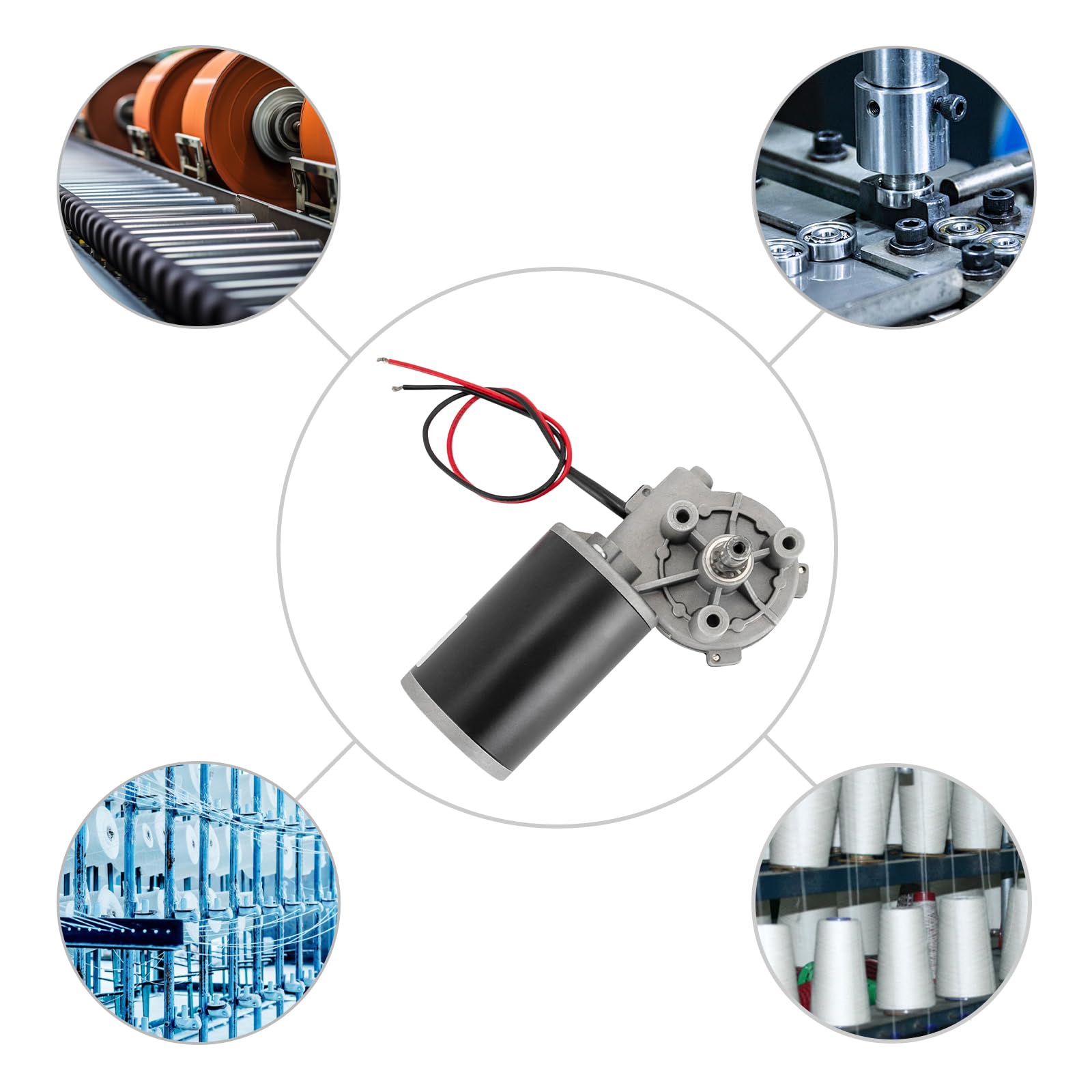 24V DC Getriebemotor 80W Scheibenwischermotor Hohen Drehmoment Elektrischer Synchroner Zahnrad mit Linkem Getriebe für Torantrieb Fenster für Automatisch Tür Garage-Tisch Frontscheibe Linke