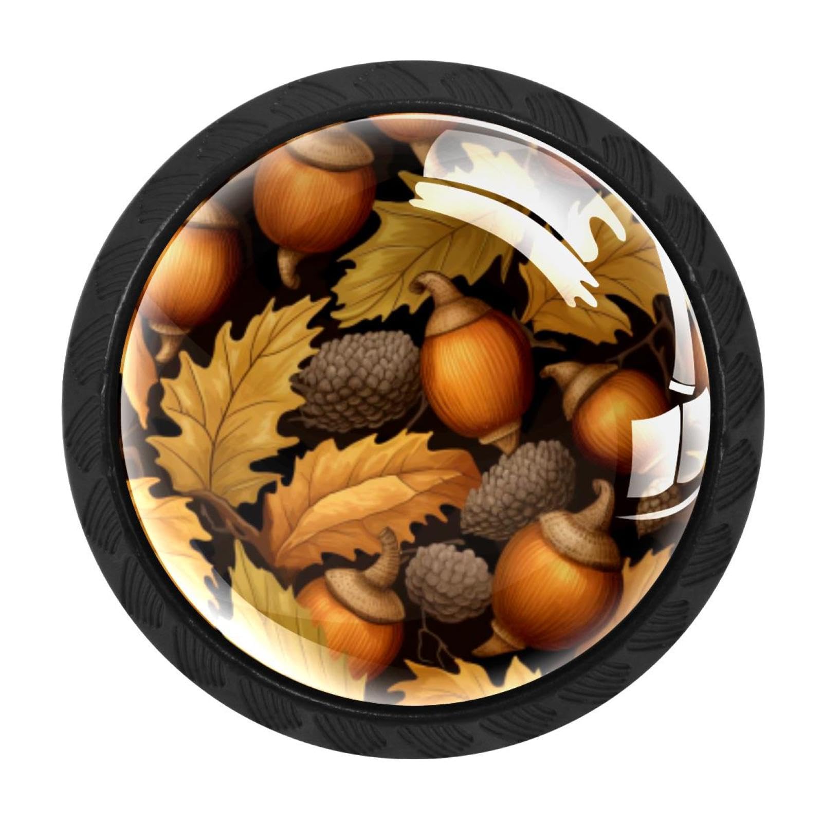 CHENZZZZ Thanksgiving Acorn Cabinet Knobs 4 Pieces Drawer Kitchen Cabinets Dresser Cupboard Wardrobe Unique Pulls Handles