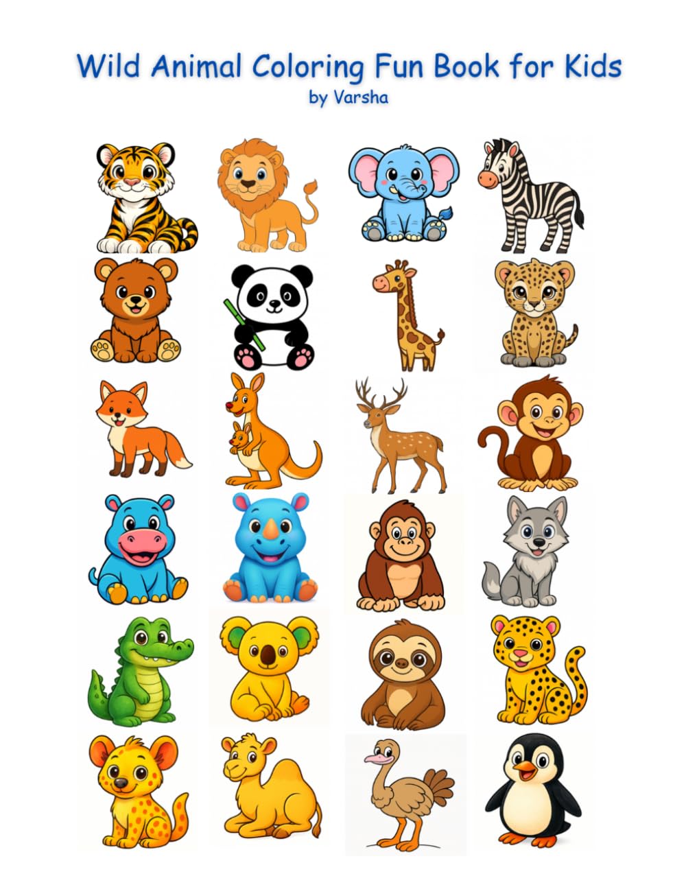 Wild Animal Colouring Book