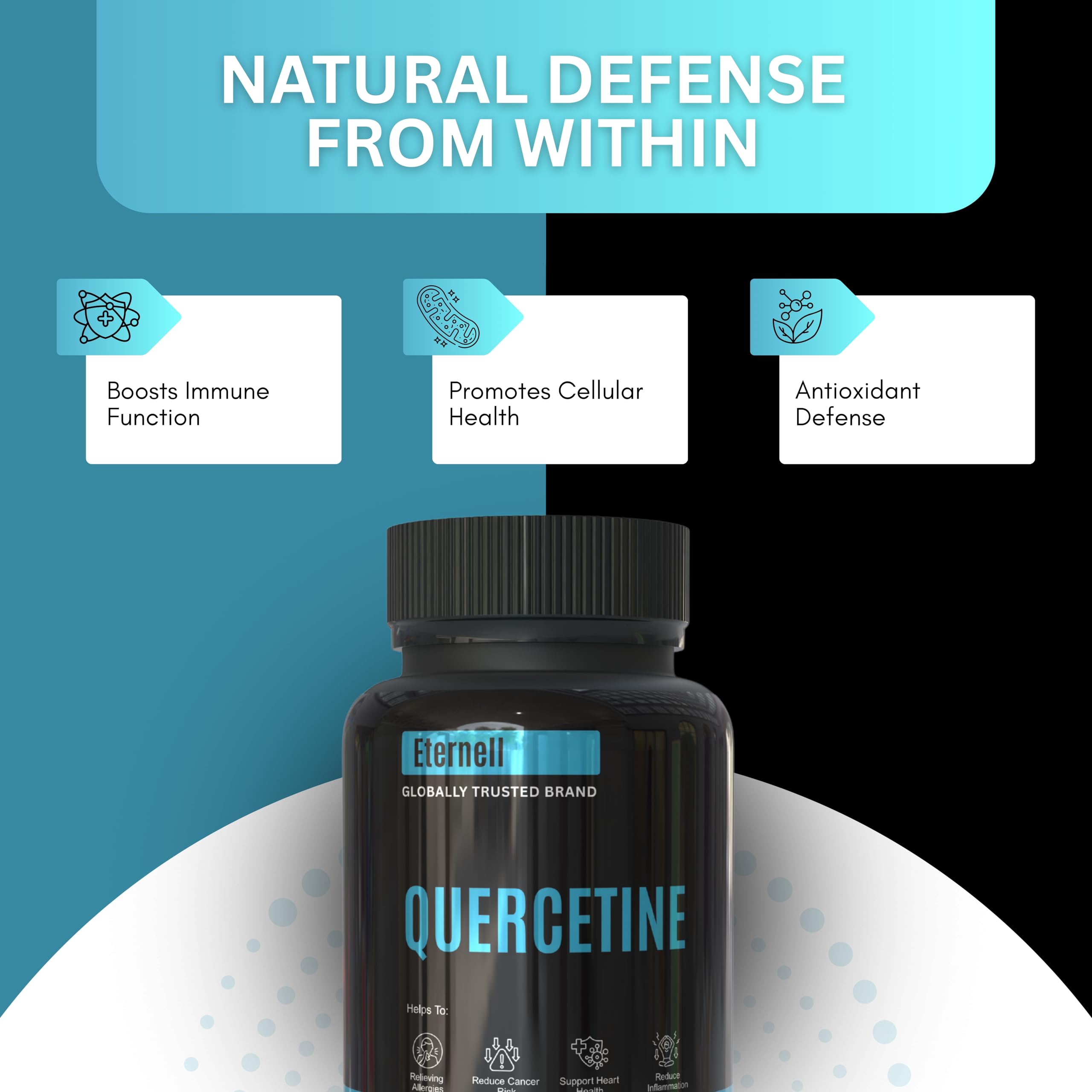 Eternell Quercetin 400mg (Sophora Japonica Extract) β Ayurvedic Natural Antioxidant Supplement for Men & Women | Supports Immunity, Heart & Respiratory Health | 60 Veg Capsules 4