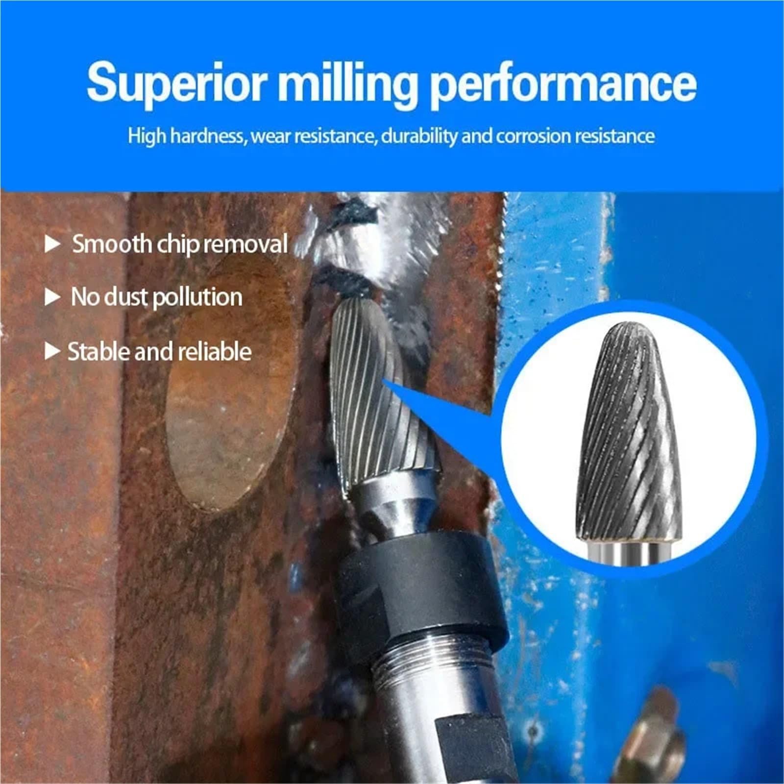 1pc F/FX Type Carbide Rotary File Spiral File Wood Carving Tungsten Steel Grinding Head Tool Weld Burr Chamfer Derusting Milling Cutter(Single slot 14MM)